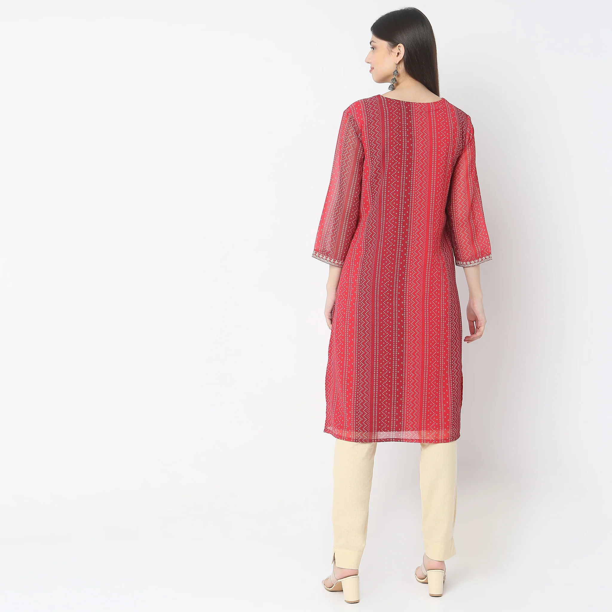 Straight Fit Printed Kurta - Image 3