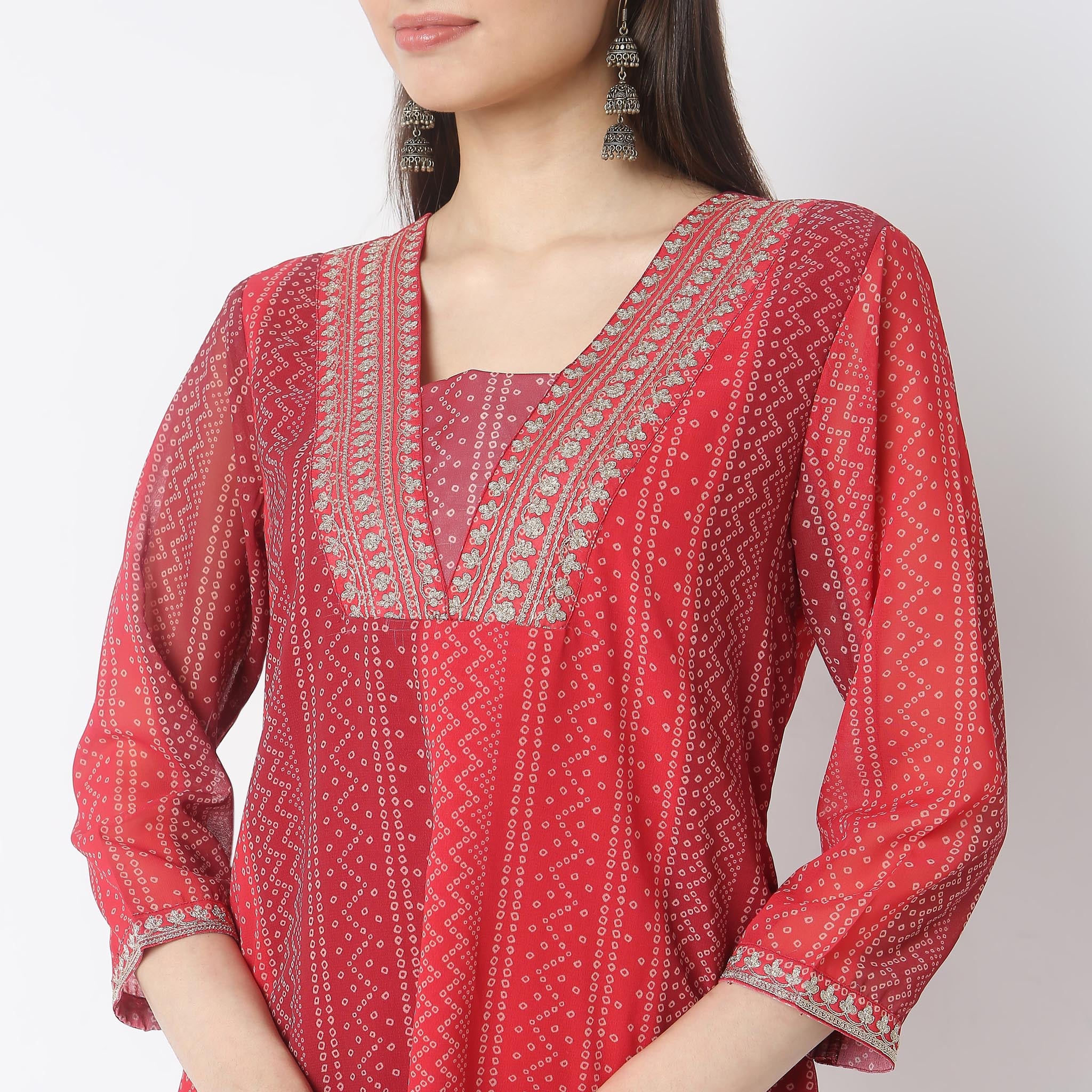 Straight Fit Printed Kurta - Image 4