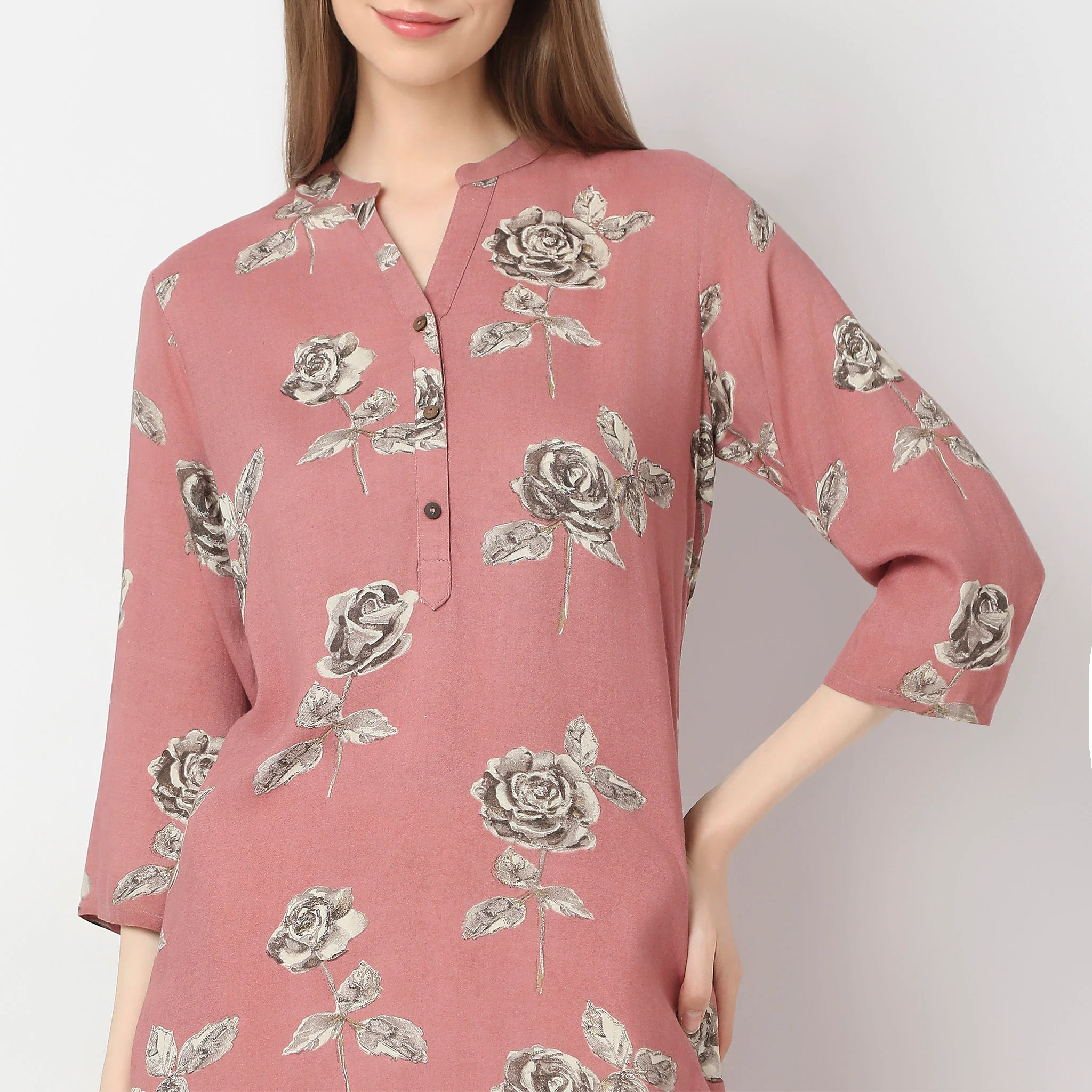Straight Fit Printed Kurta - Image 4