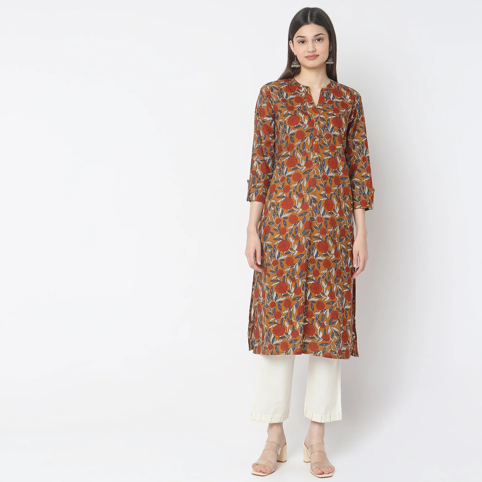 Straight Fit Printed Kurta - Image 2