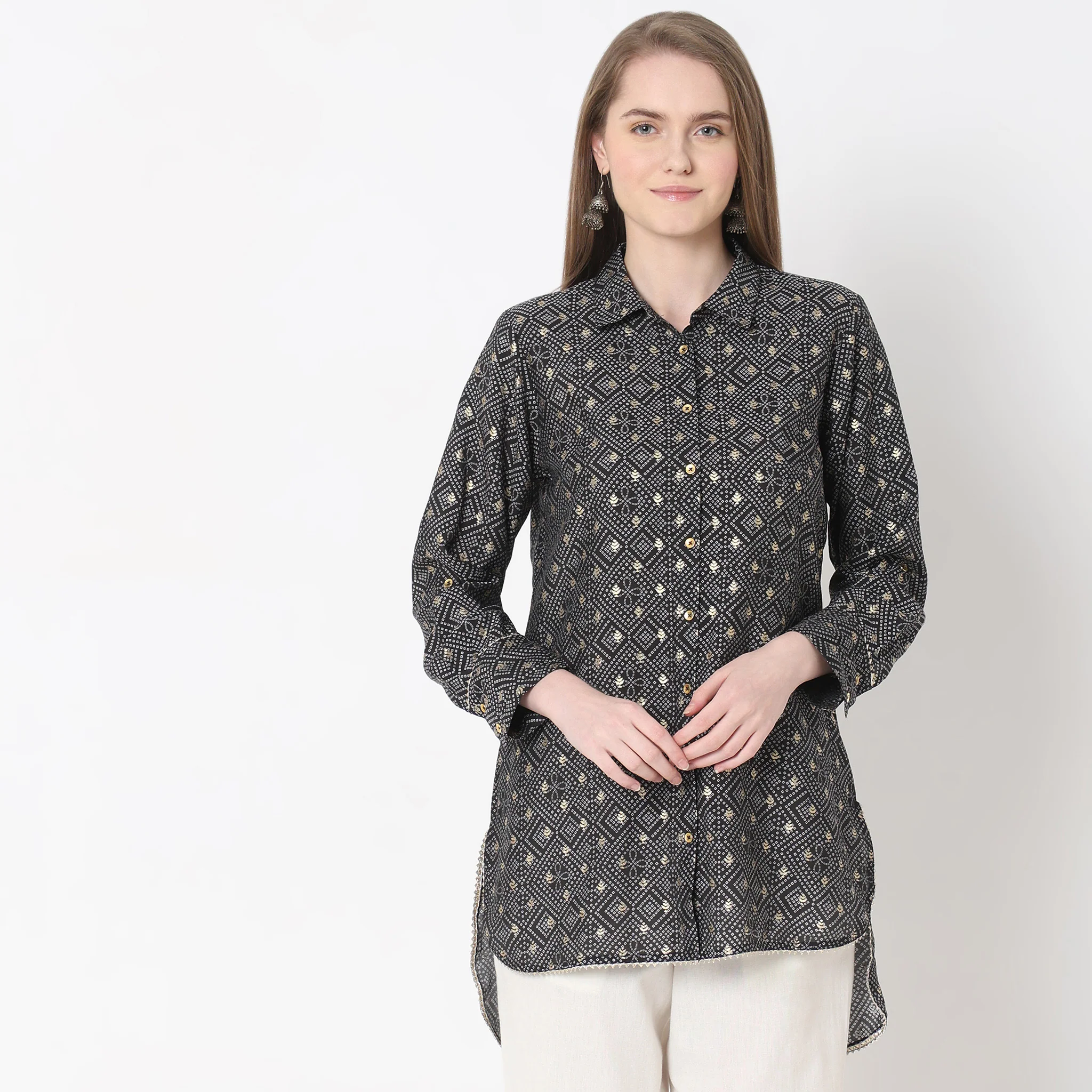 Straight Fit Printed Kurta - Image 2
