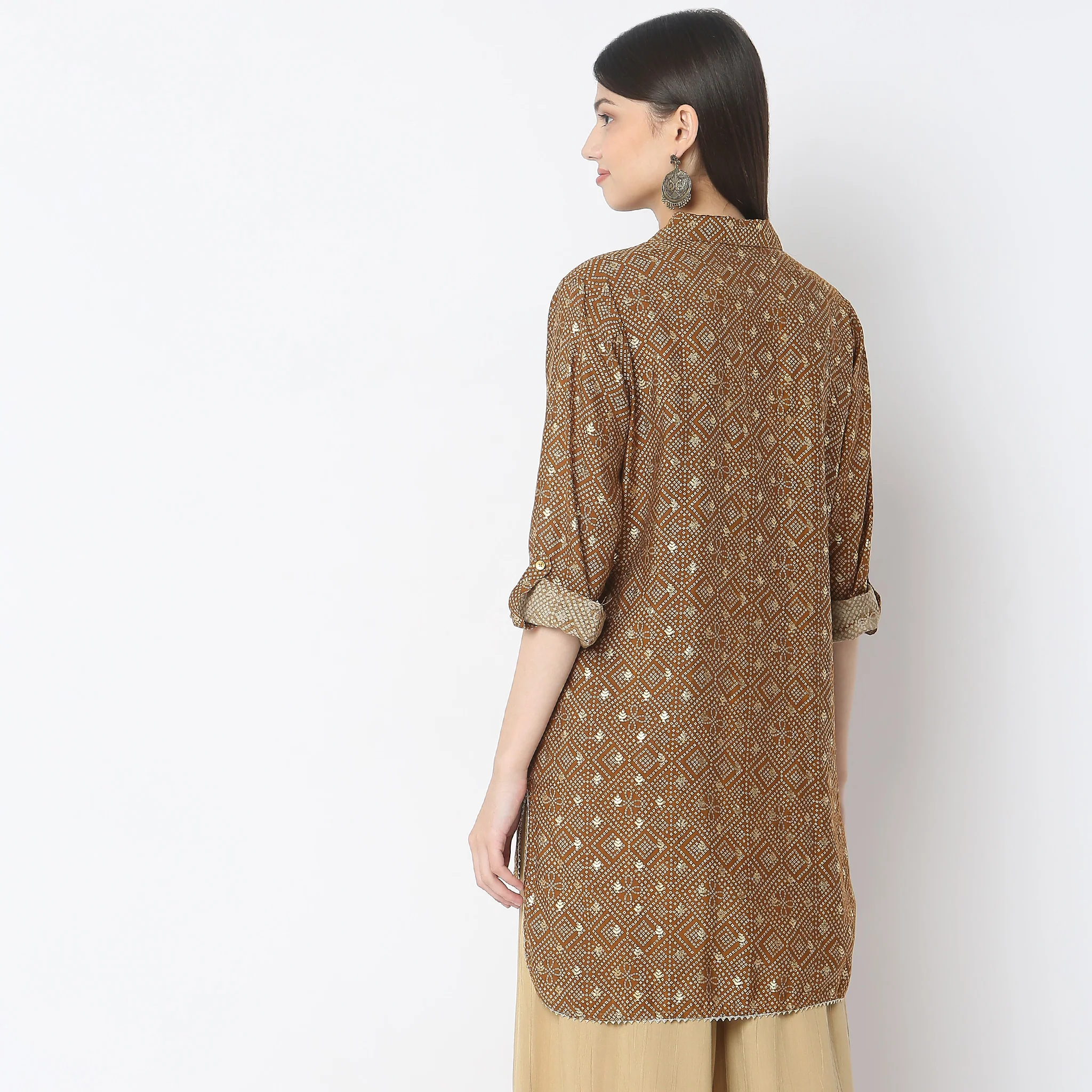 Straight Fit Printed Kurta - Image 8