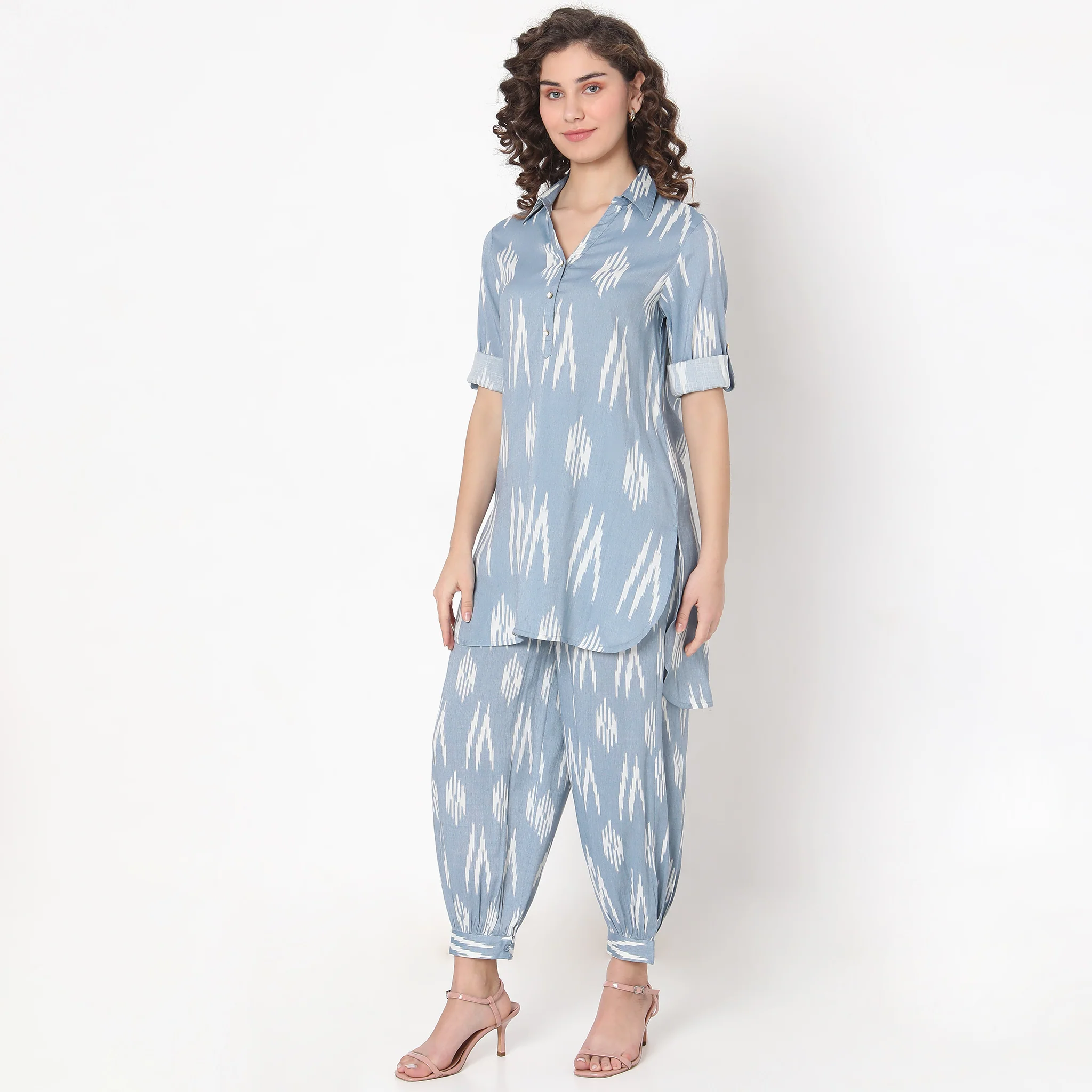 Straight Fit Printed Kurta With Pant Co-Ords - Image 5
