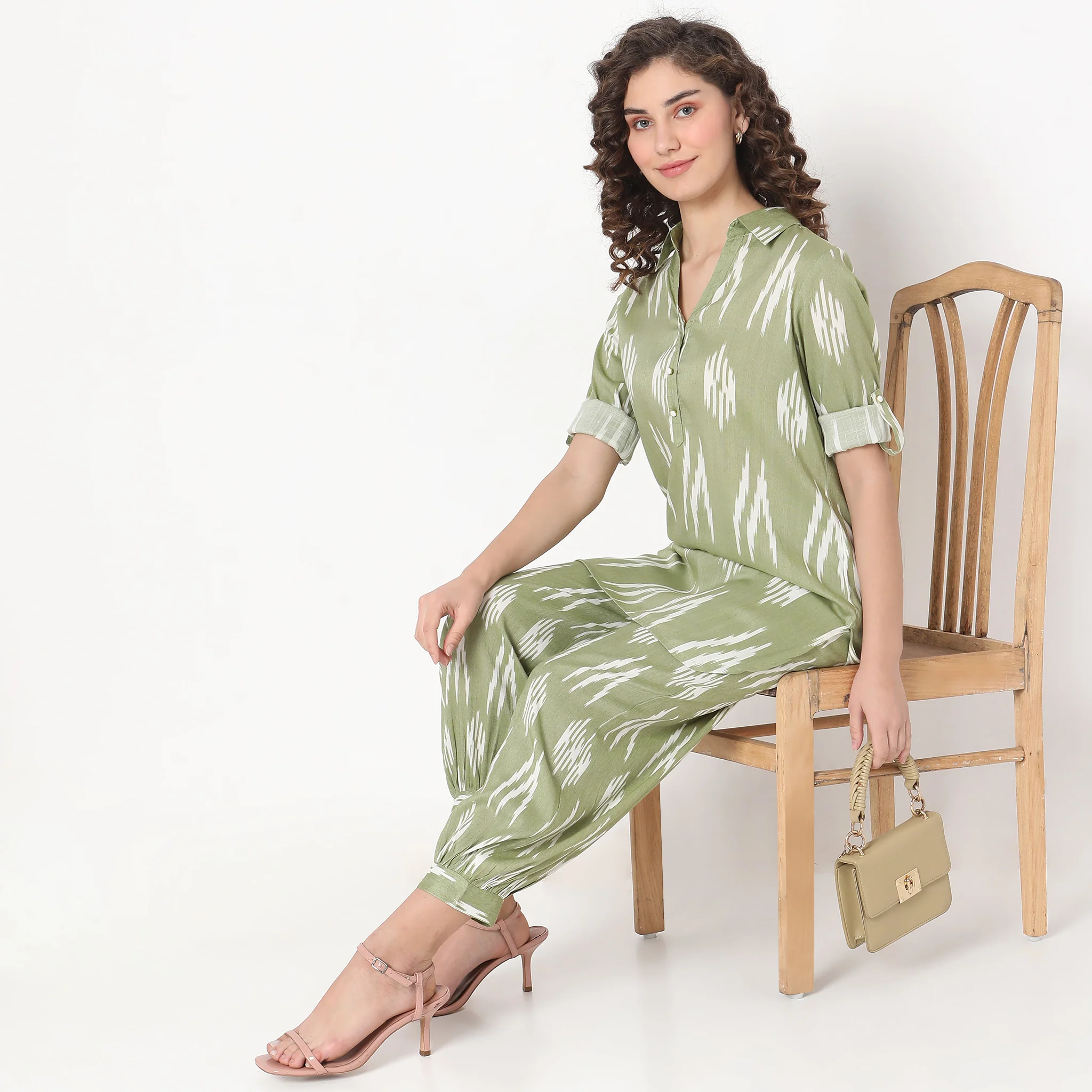 Straight Fit Printed Kurta With Pant Co-Ords - Image 8