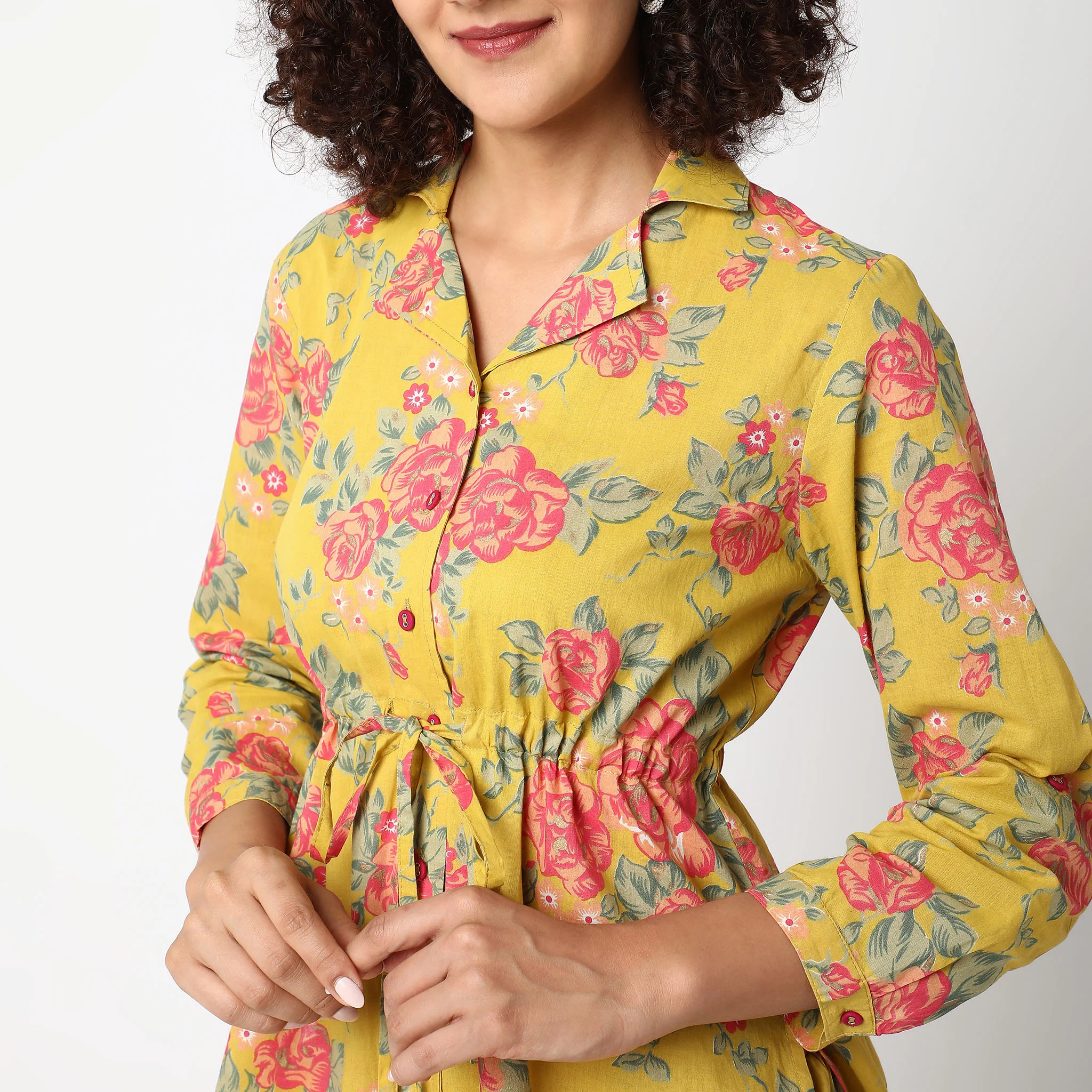 Straight Fit Printed Top With Palazzo Co-Ords - Image 5