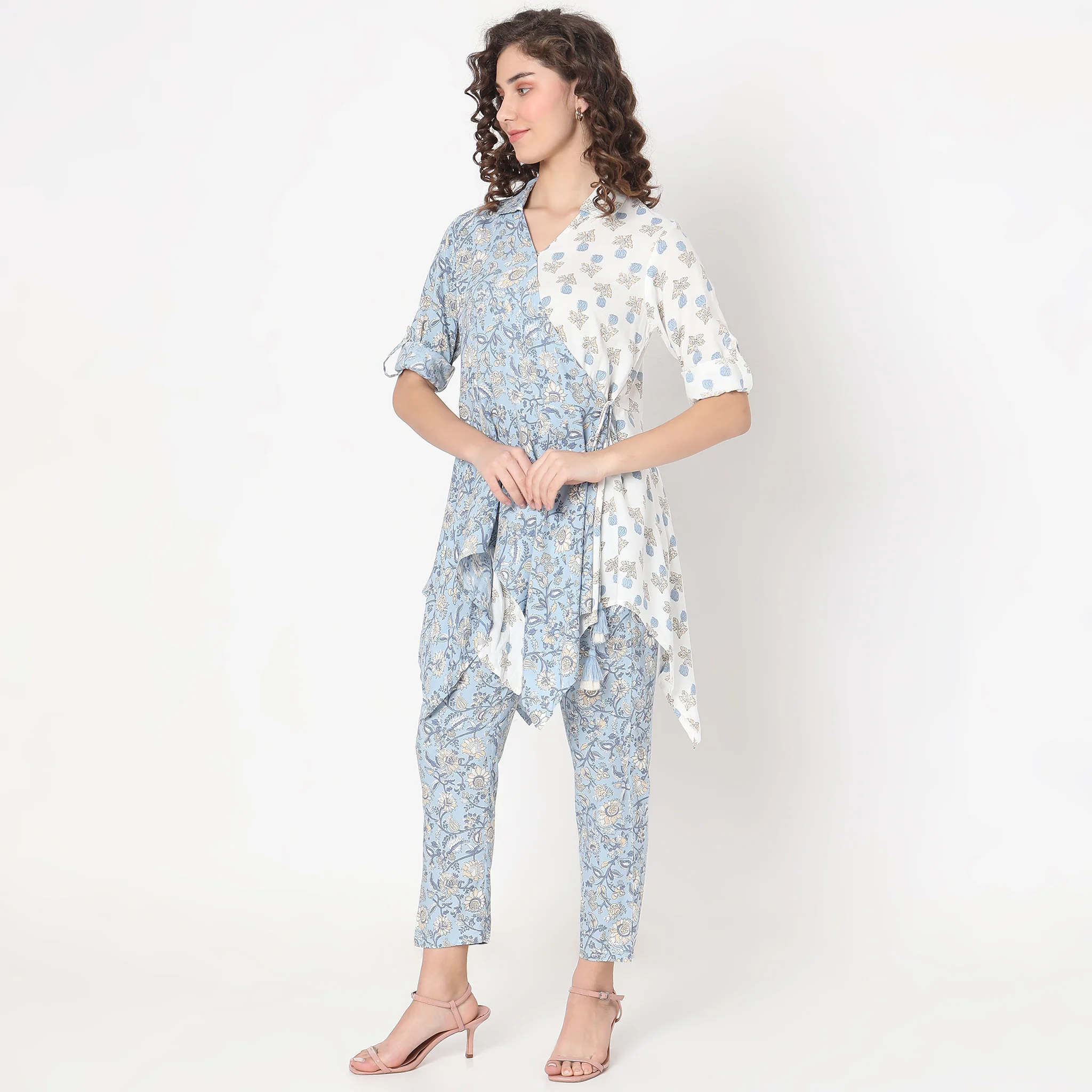 Straight Fit Printed Kurta With Pant Co-Ords - Image 5
