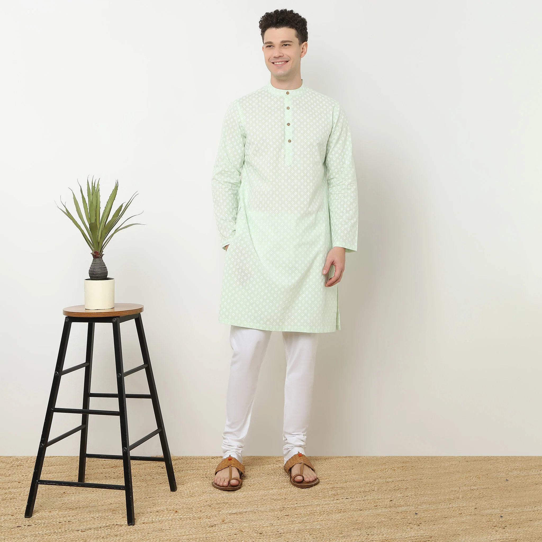 Straight Fit Printed Long Kurta - Image 6