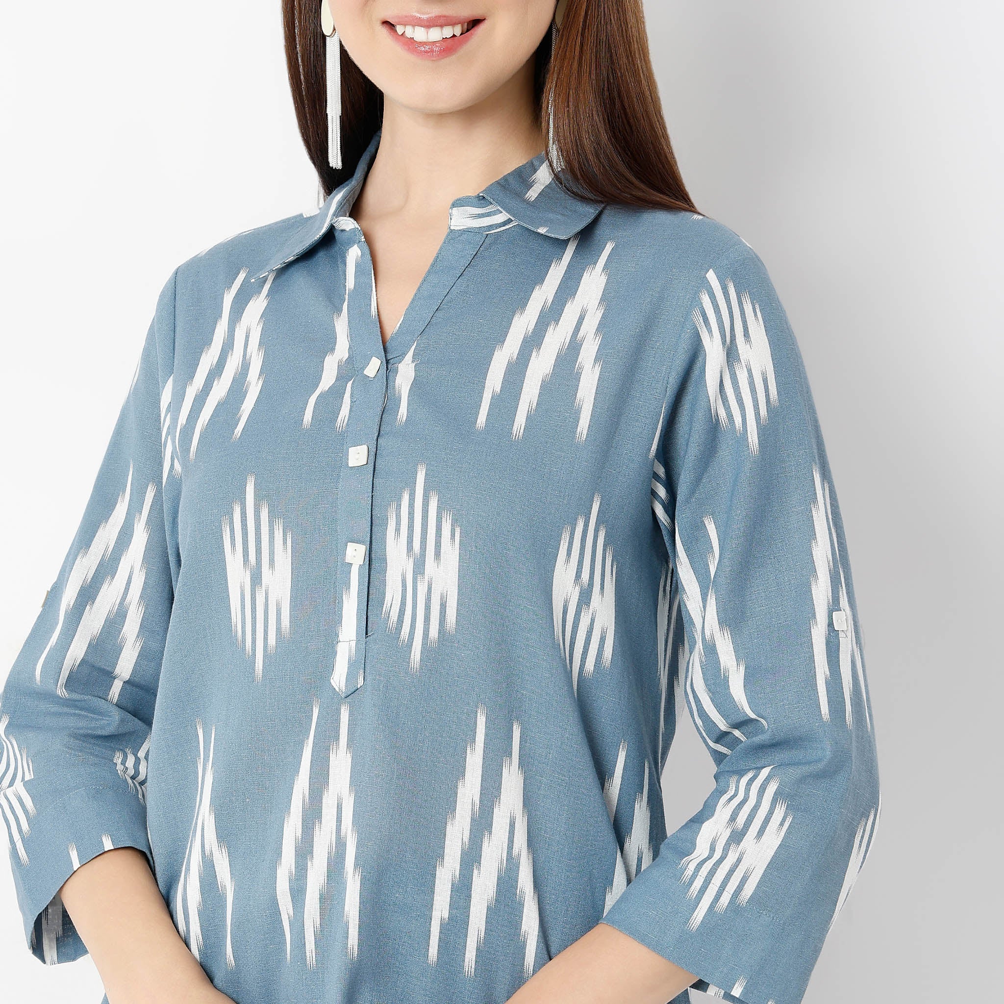Straight Fit Printed Kurta Set - Image 4
