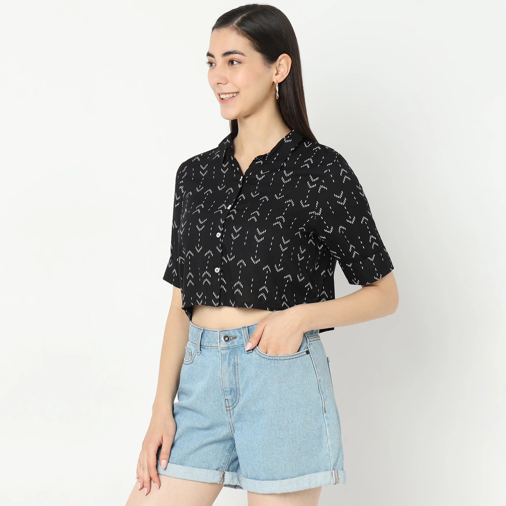 Straight Fit Printed Shirt - Image 5