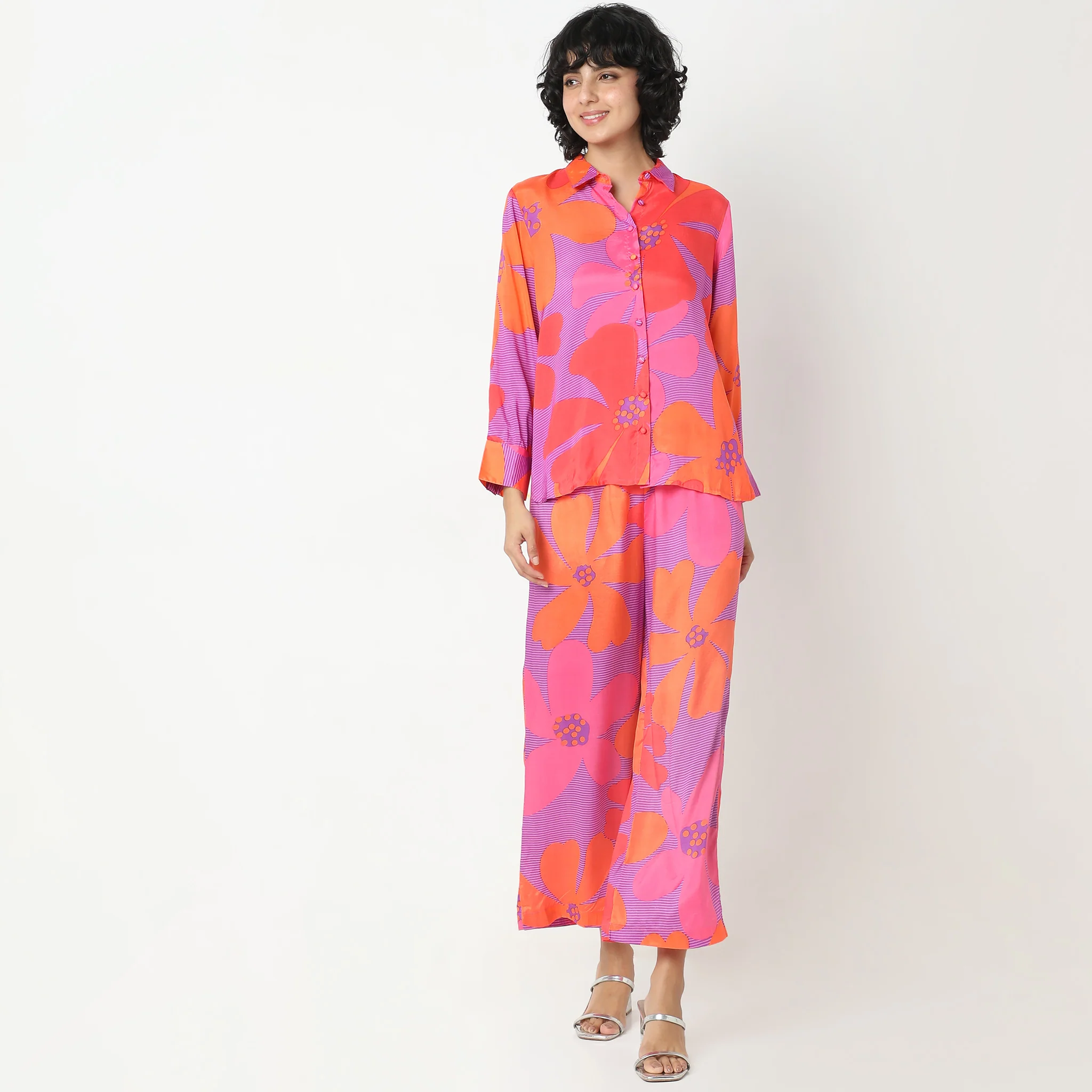 Straight Fit Printed Tunic Shirt With Pant Co-Ords - Image 2