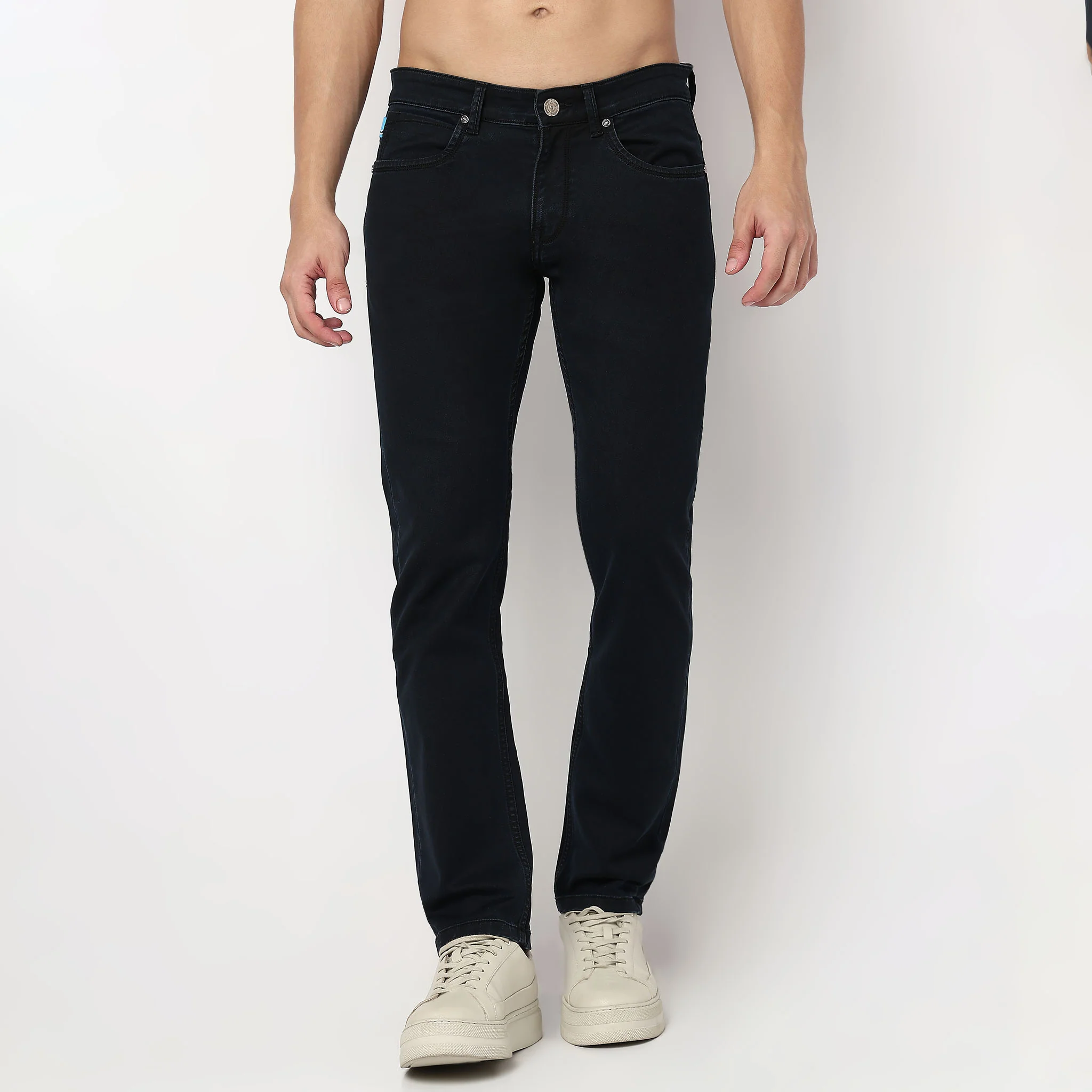 Rich Dark Indigo Straight Fit Jeans - Image 2