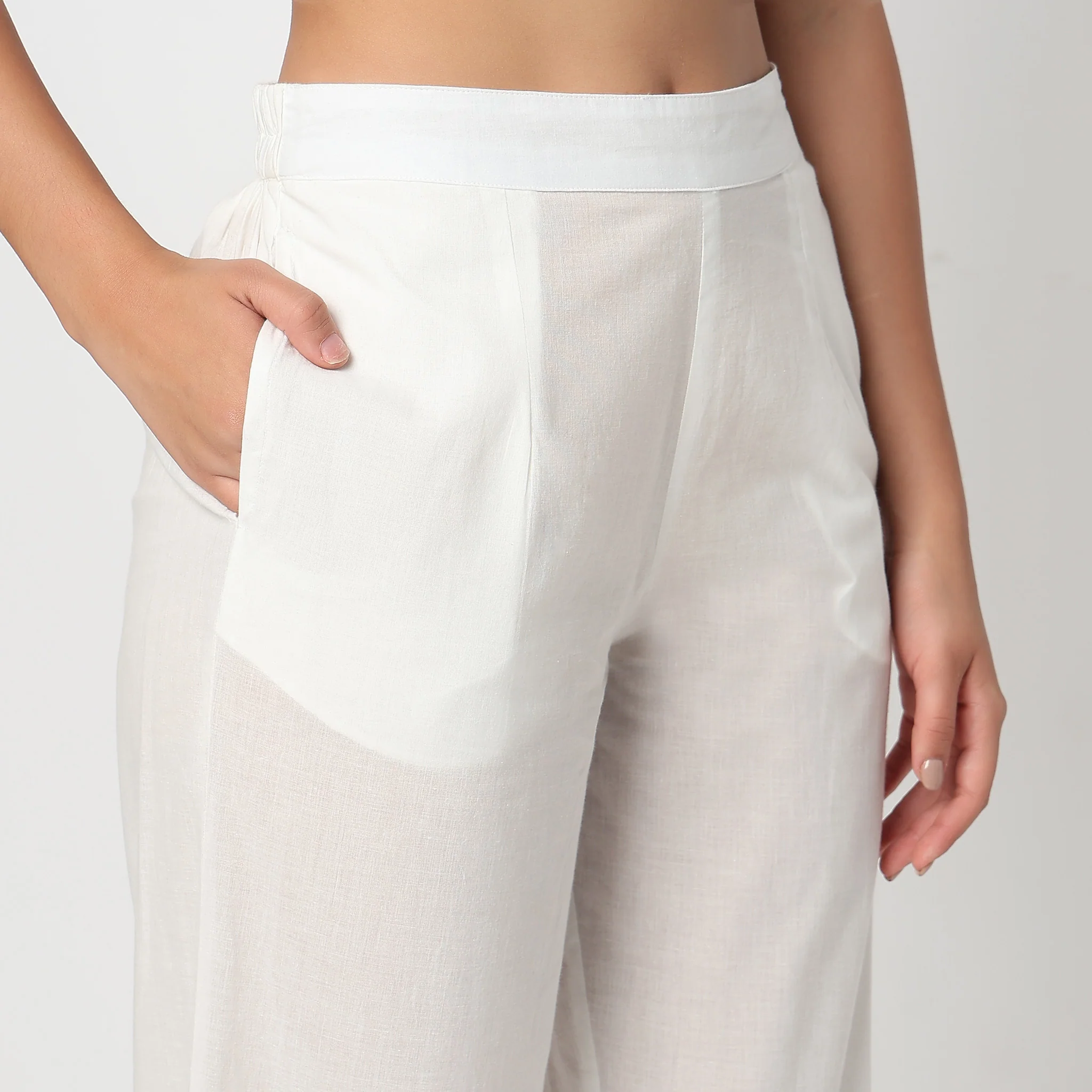 Mid Rise Straight Fit Ethnic Pants - Image 10