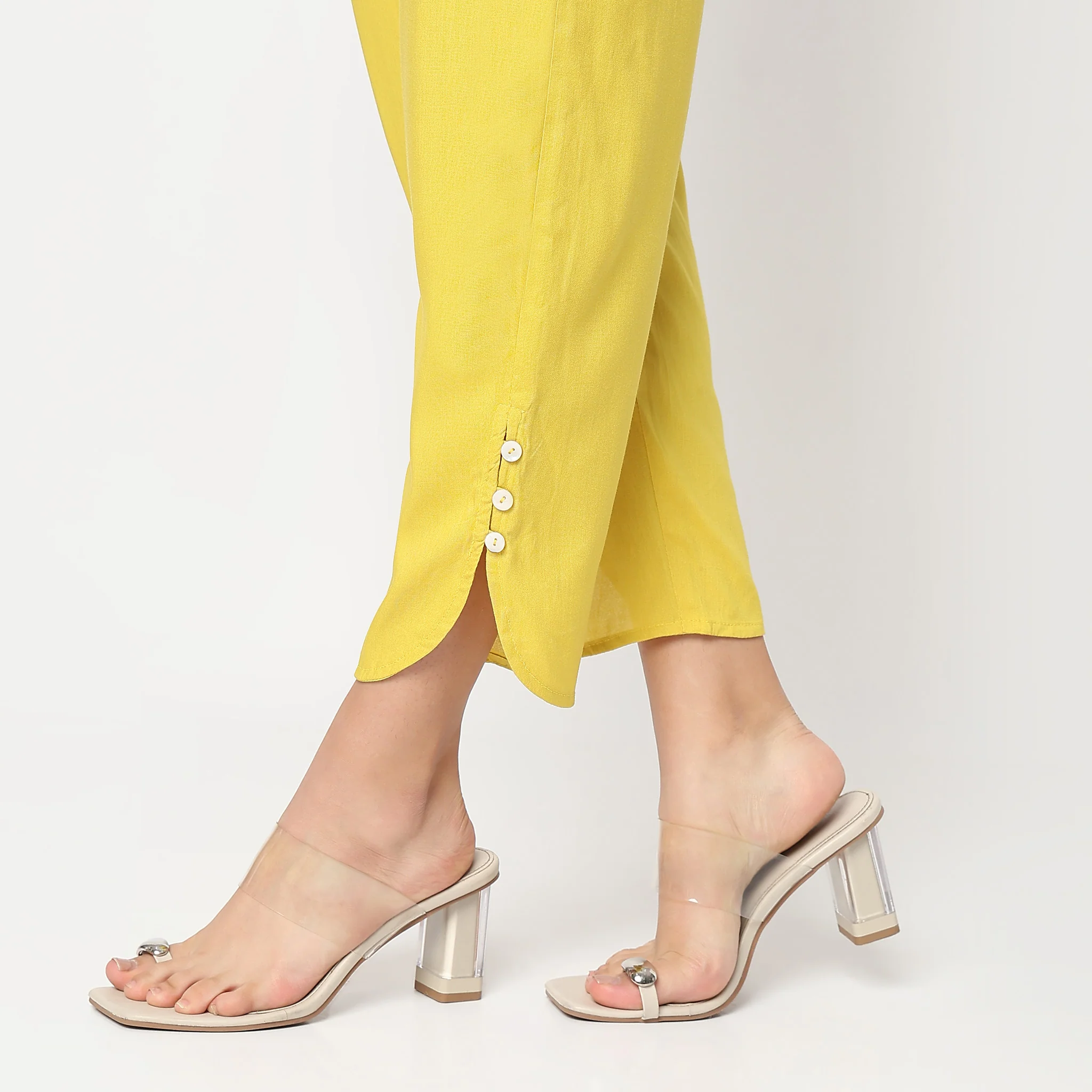 Straight Fit Solid Ethnic Pants - Image 4