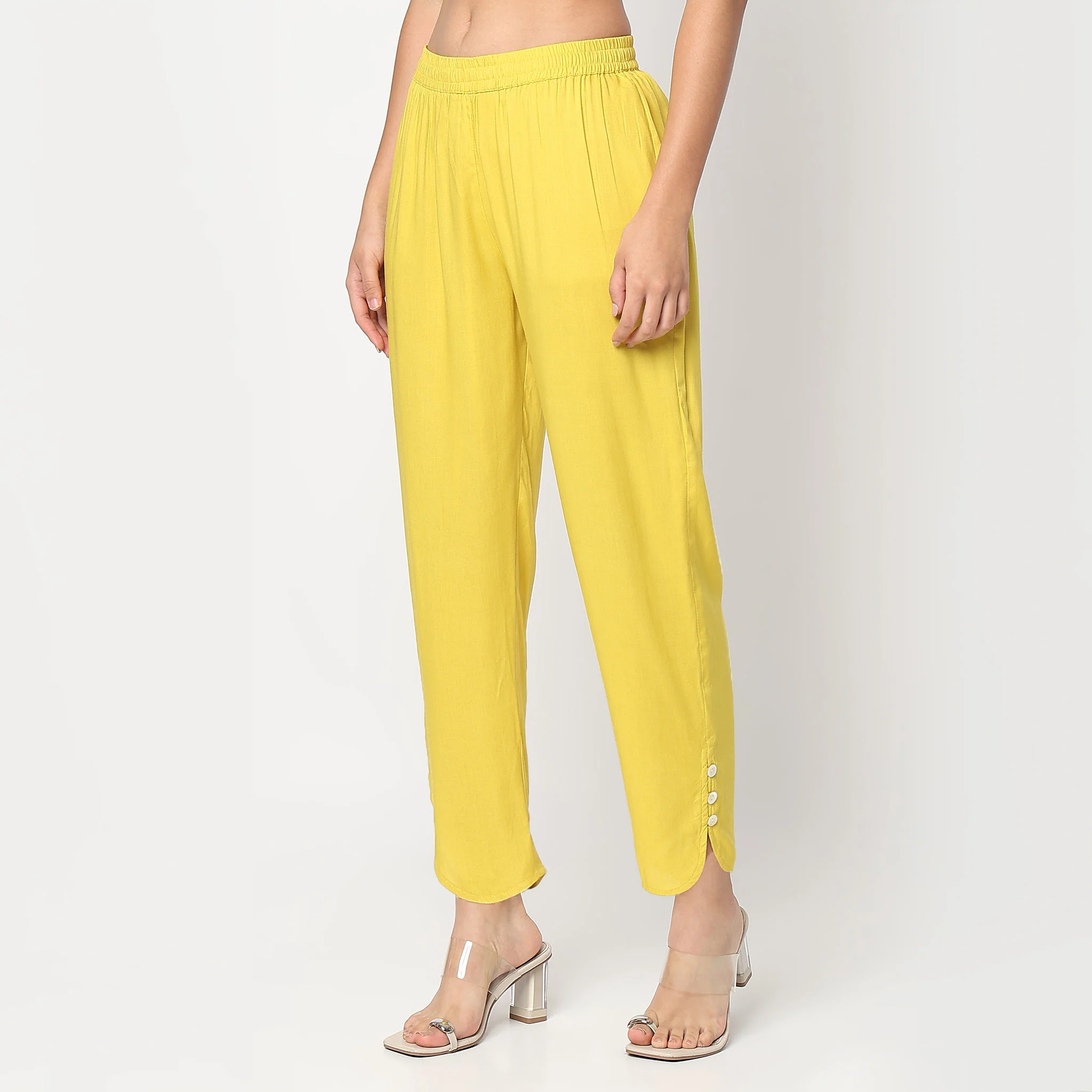 Straight Fit Solid Ethnic Pants - Image 5