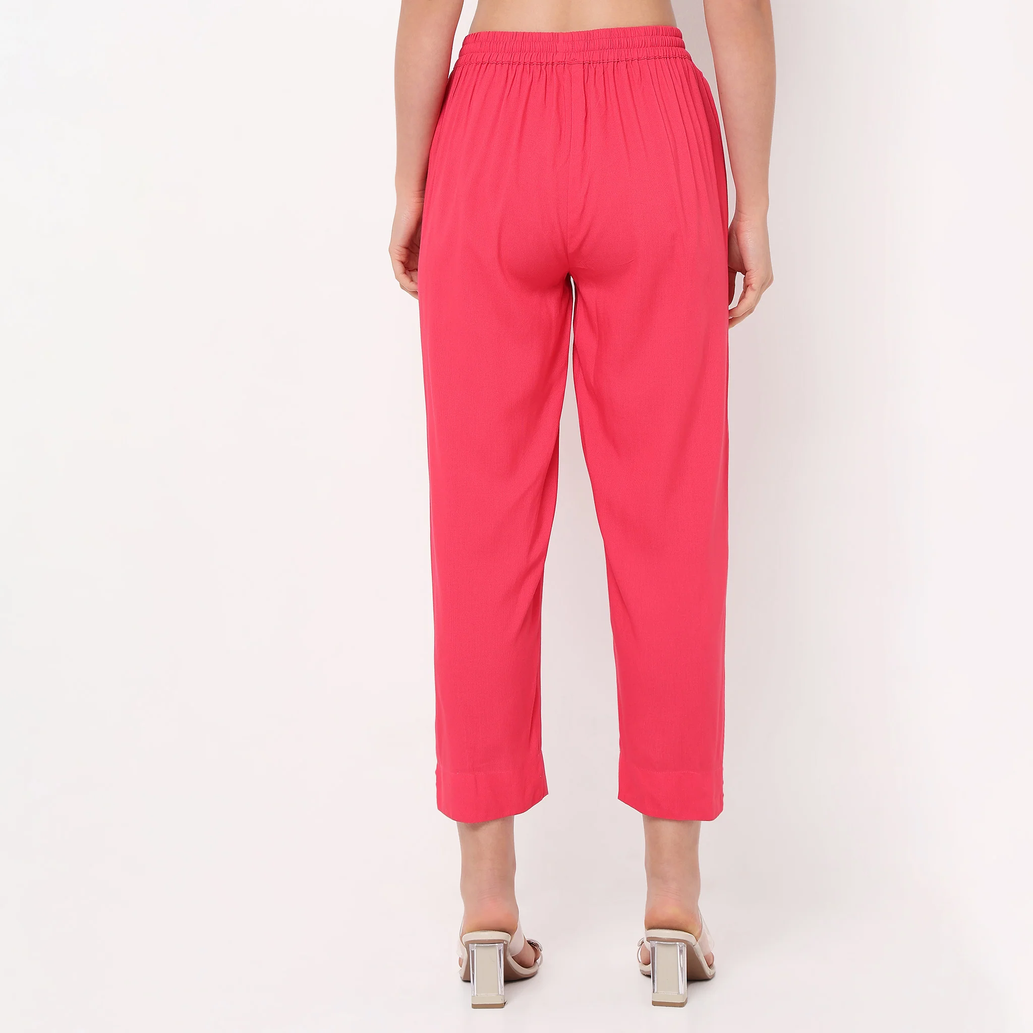 Straight Fit Solid Ethnic Pants - Image 3