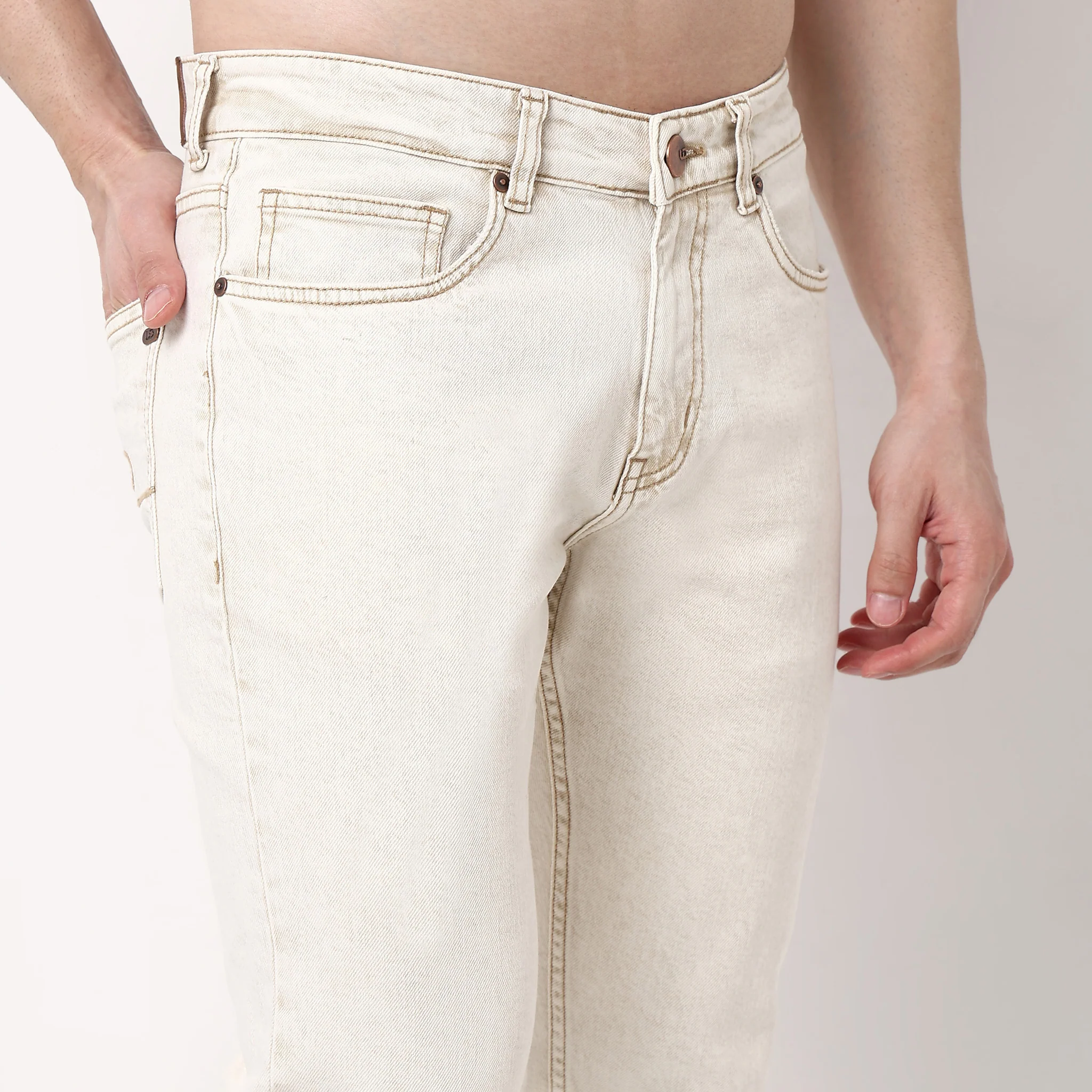 Straight Fit Solid Jeans - Image 10