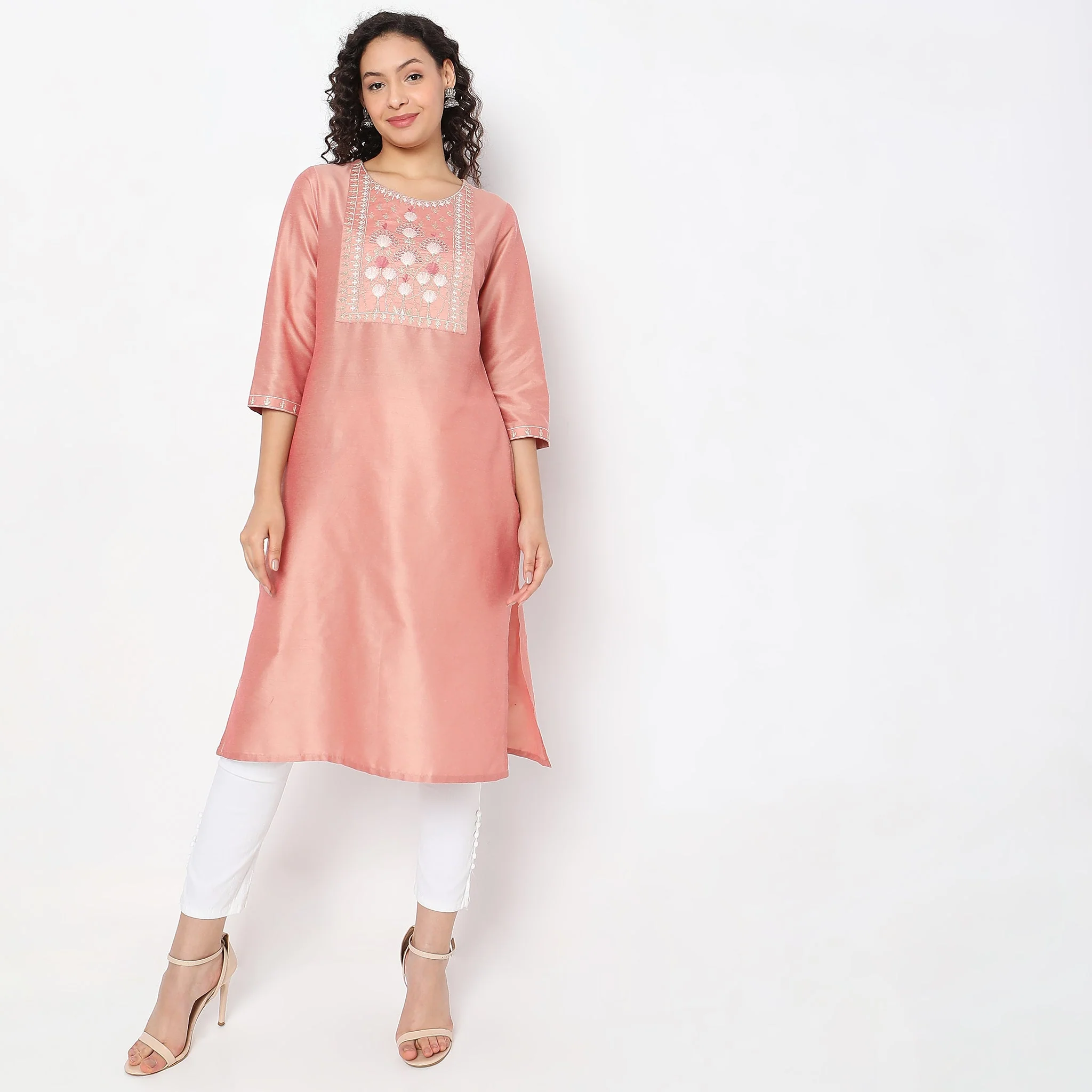 Straight Fit Solid Kurta