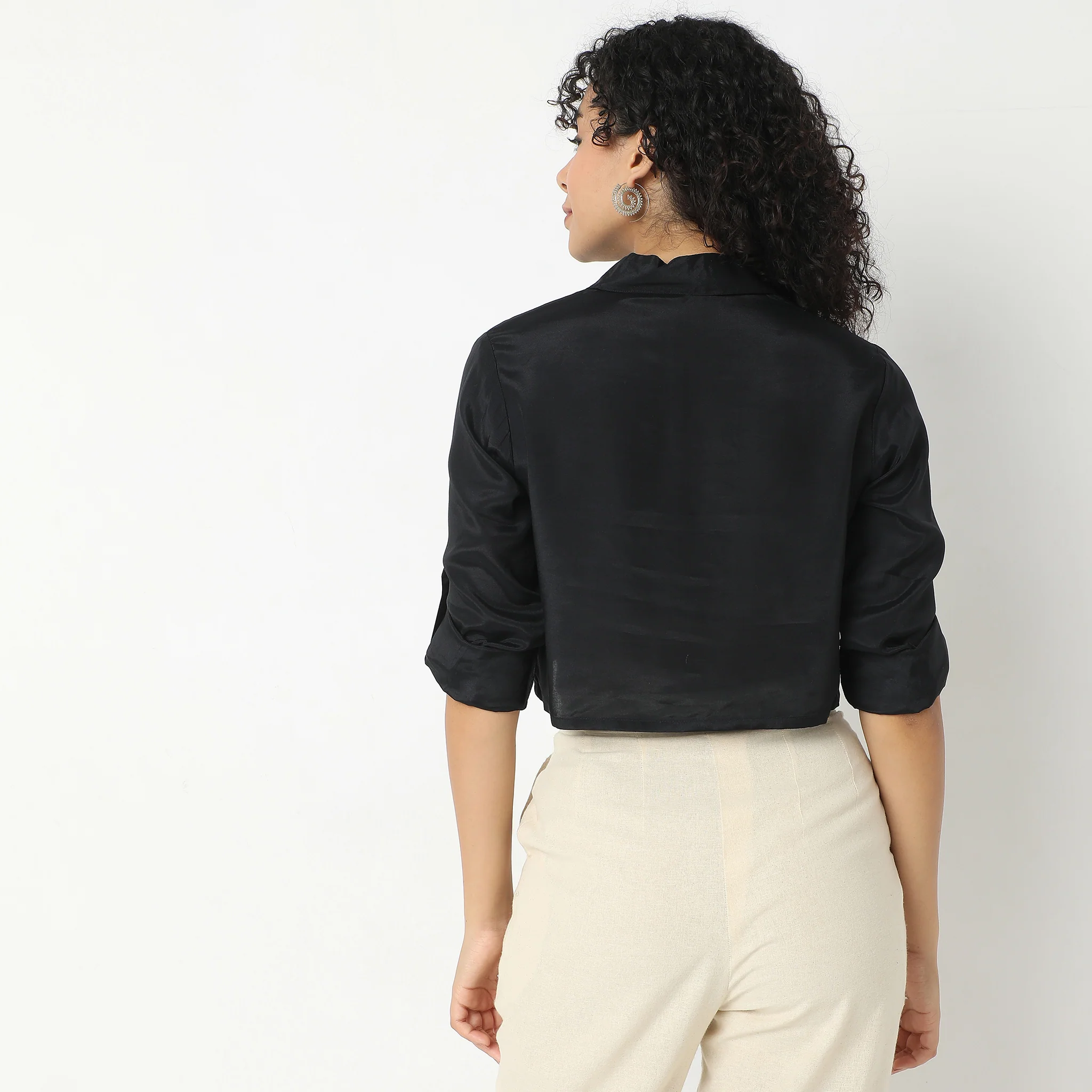 Straight Fit Solid Shirt - Image 3