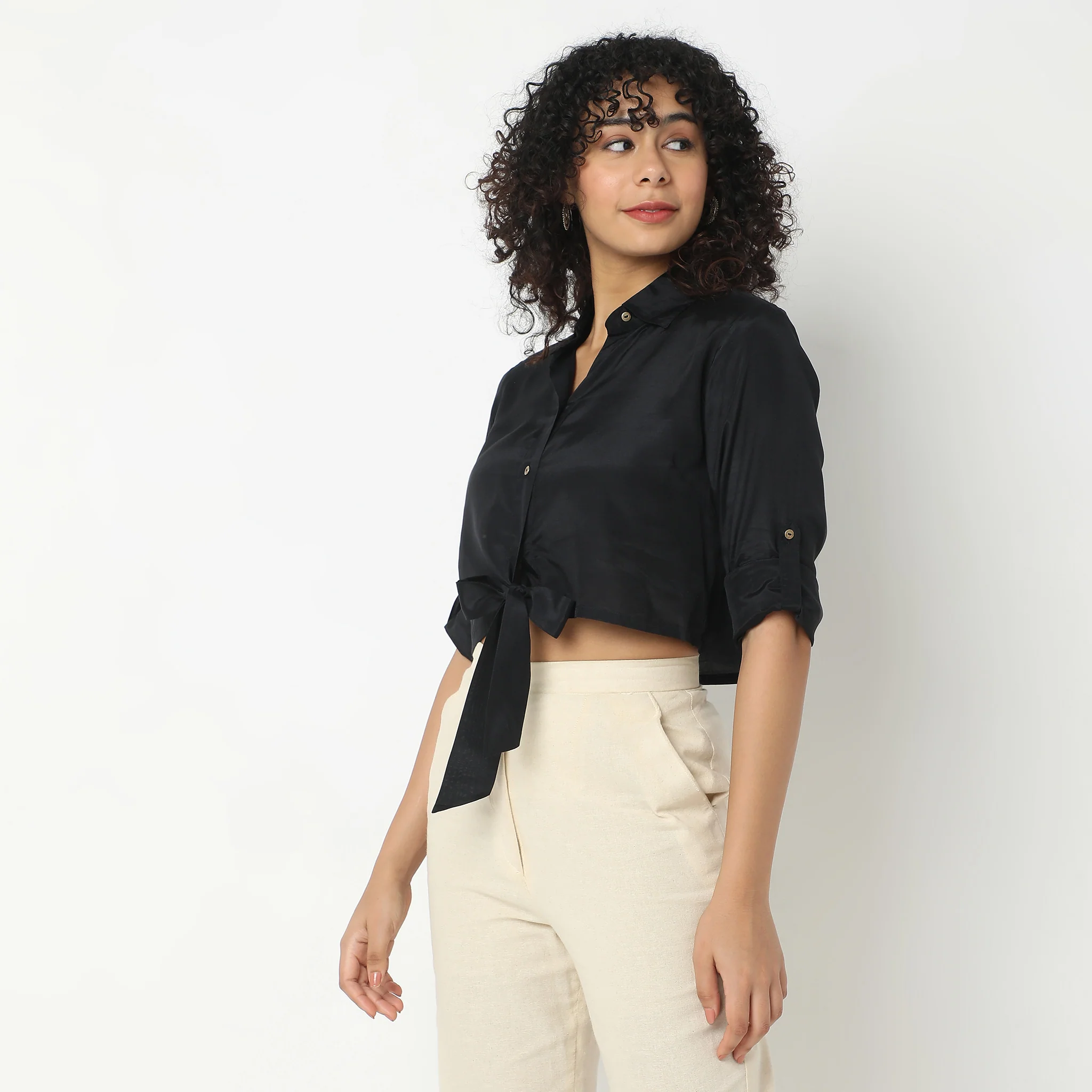 Straight Fit Solid Shirt - Image 4
