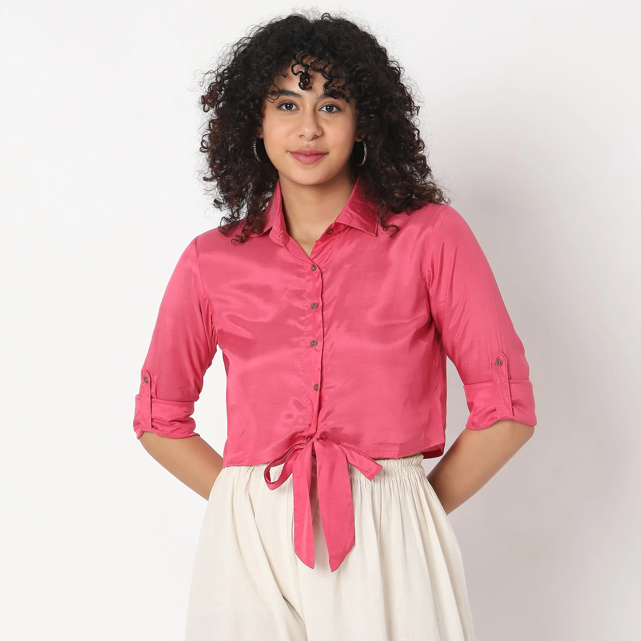 Straight Fit Solid Shirt - Image 7