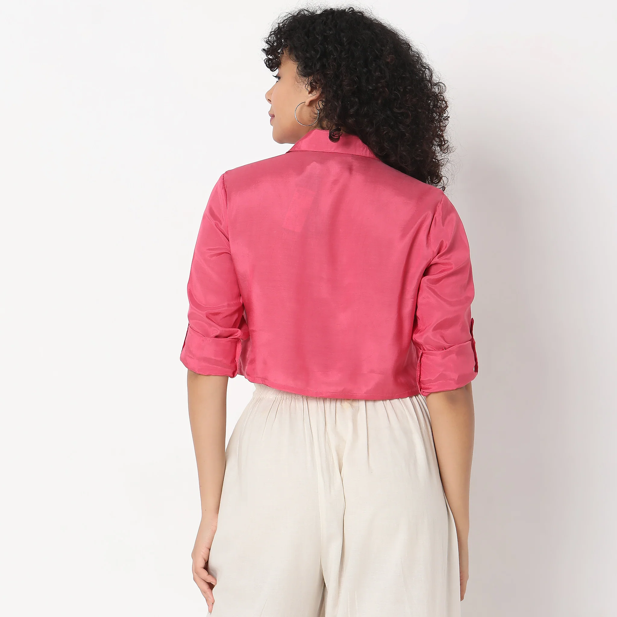 Straight Fit Solid Shirt - Image 8