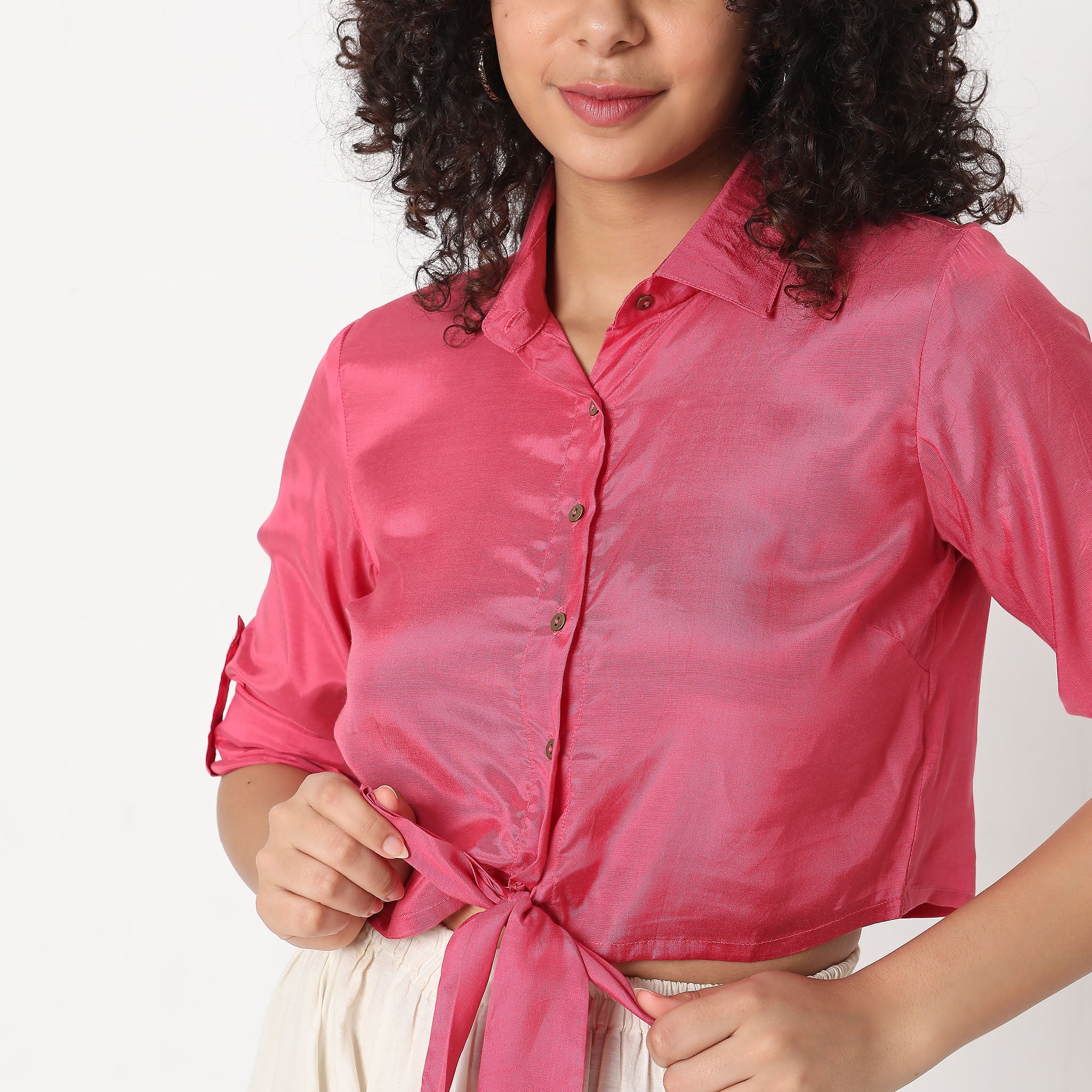 Straight Fit Solid Shirt - Image 9