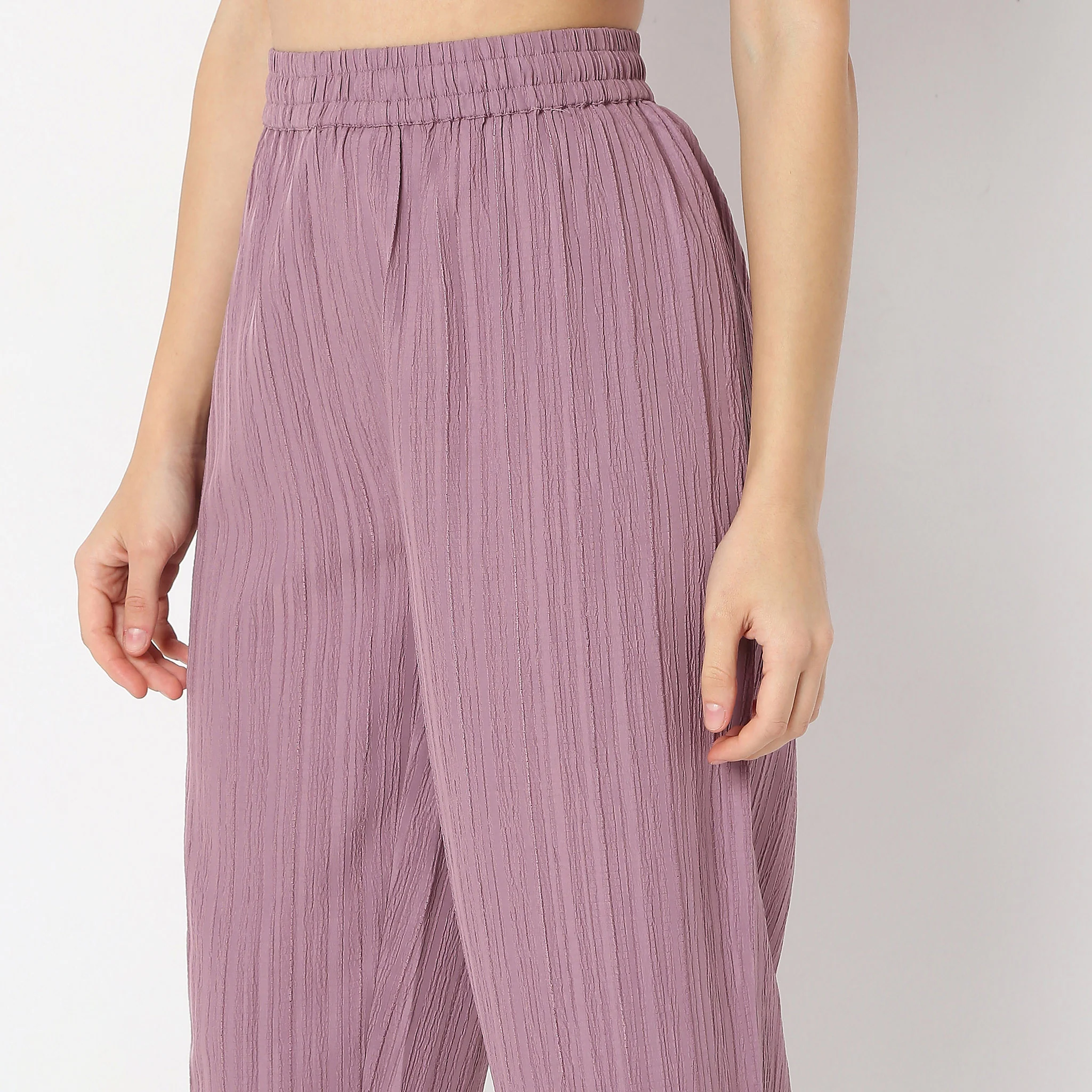 Straight Fit Tie-Up Coordinated Code Kurta With Pant Set - Image 7