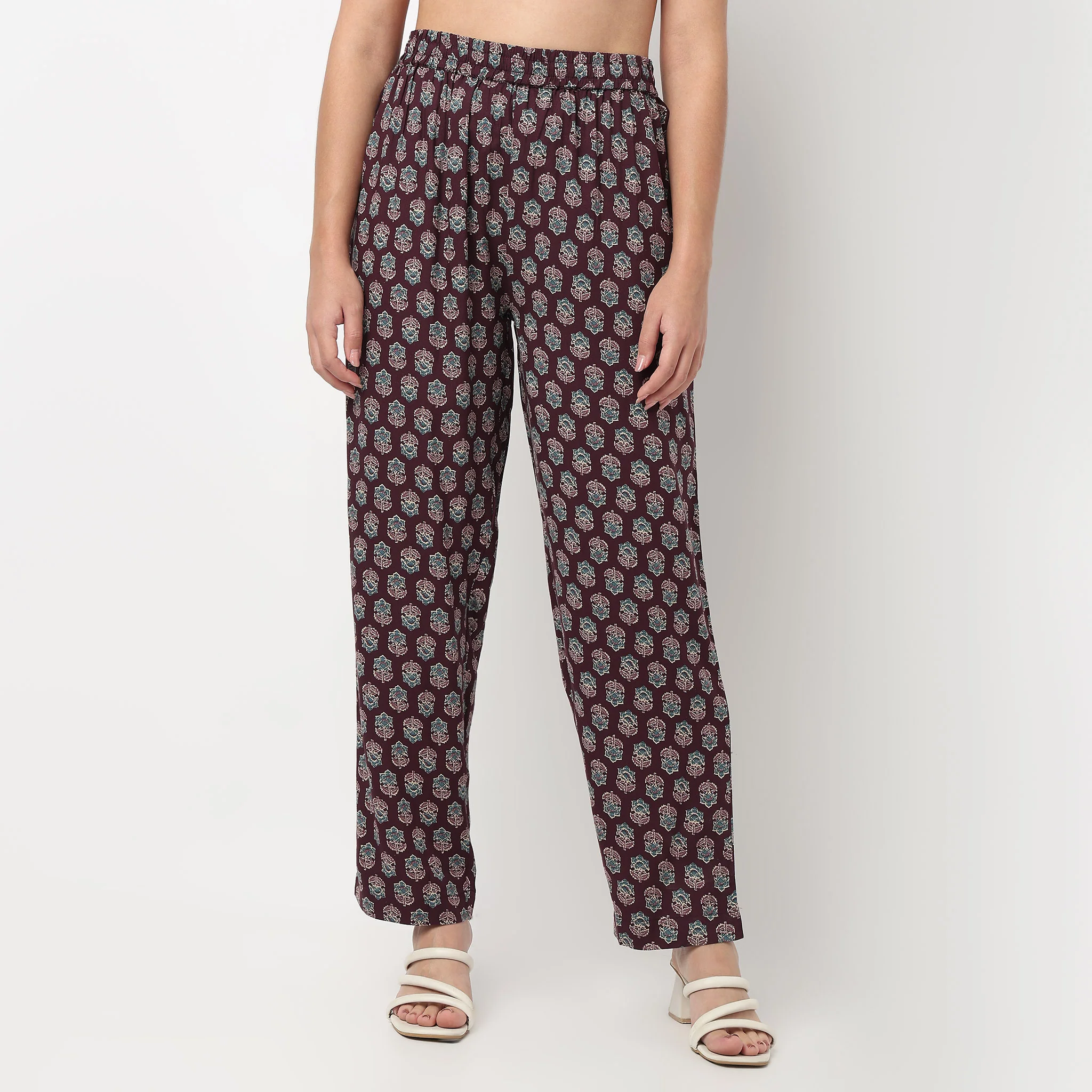 Straight Printed Pants - Image 2