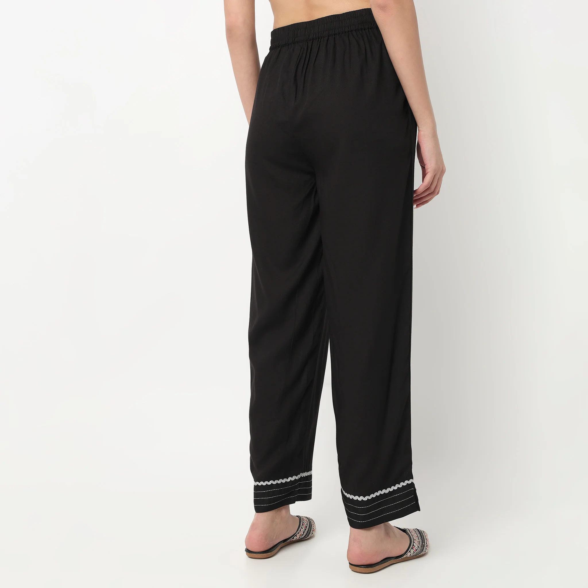 Straight Solid Travel Pants - Image 3