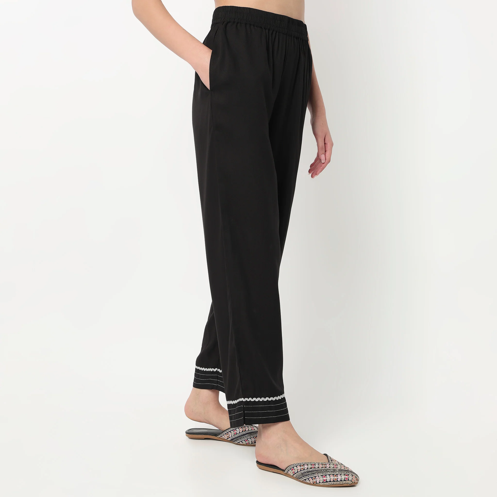 Straight Solid Travel Pants - Image 5
