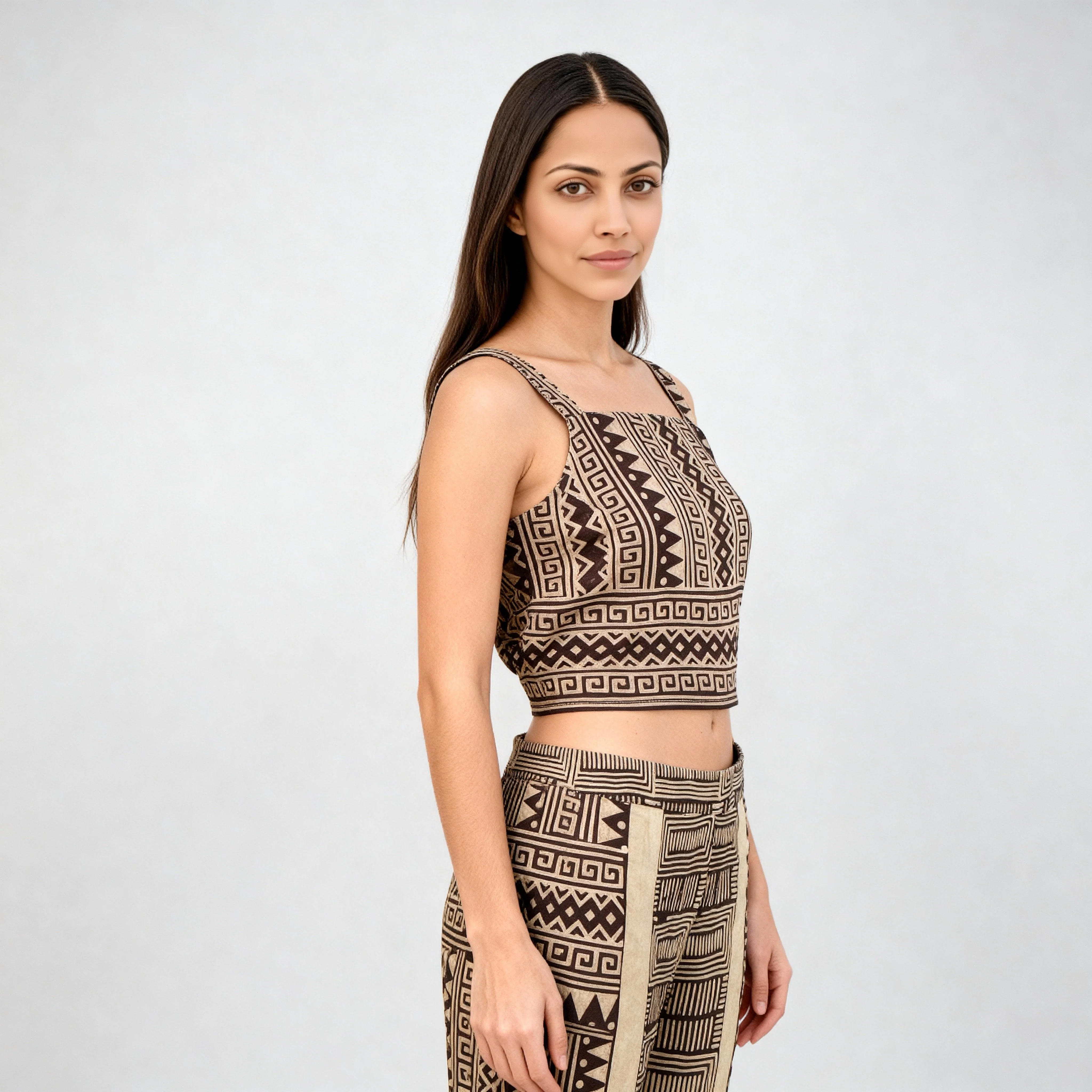 Strappy Printed Crop Top - Image 5