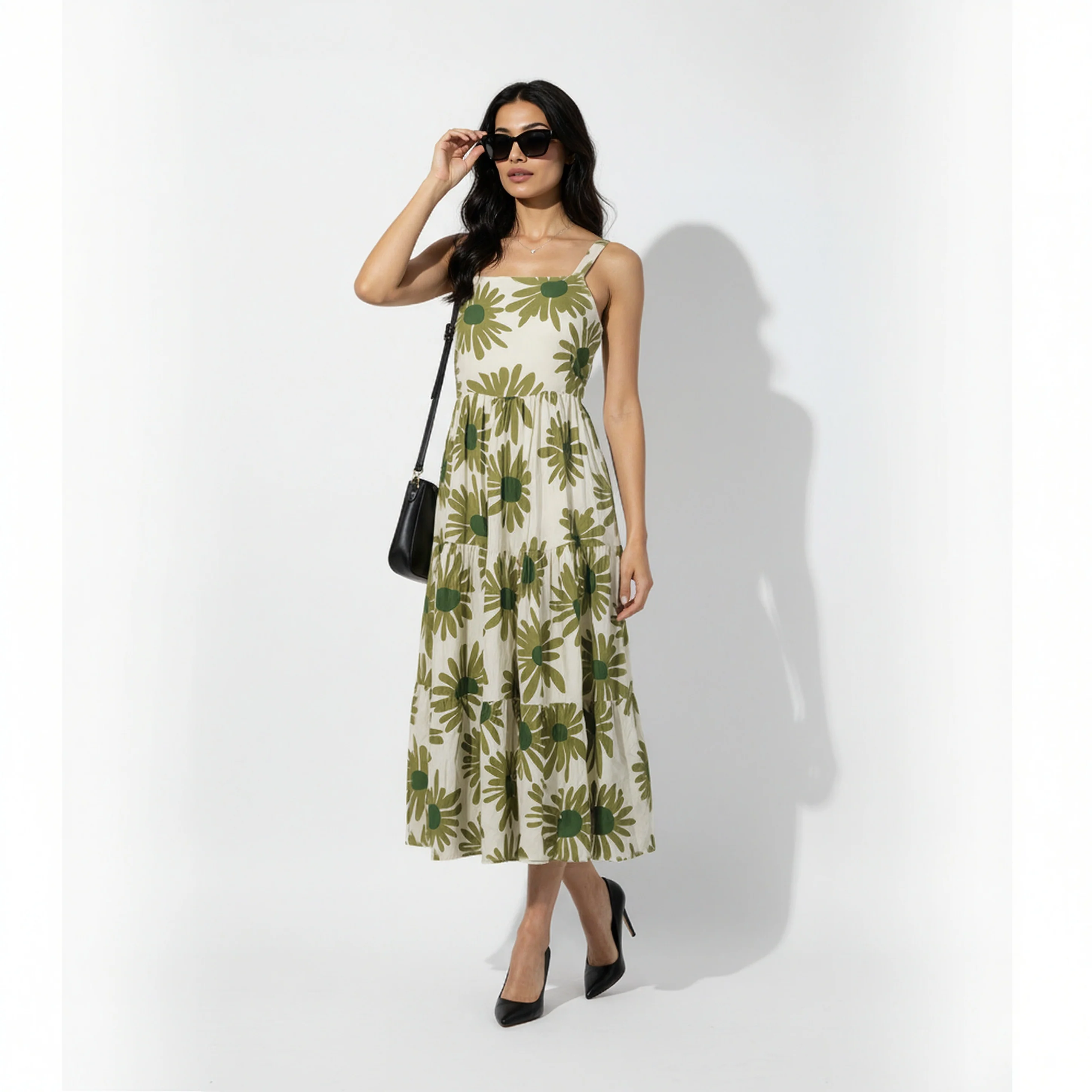 Strappy Tiered Dress