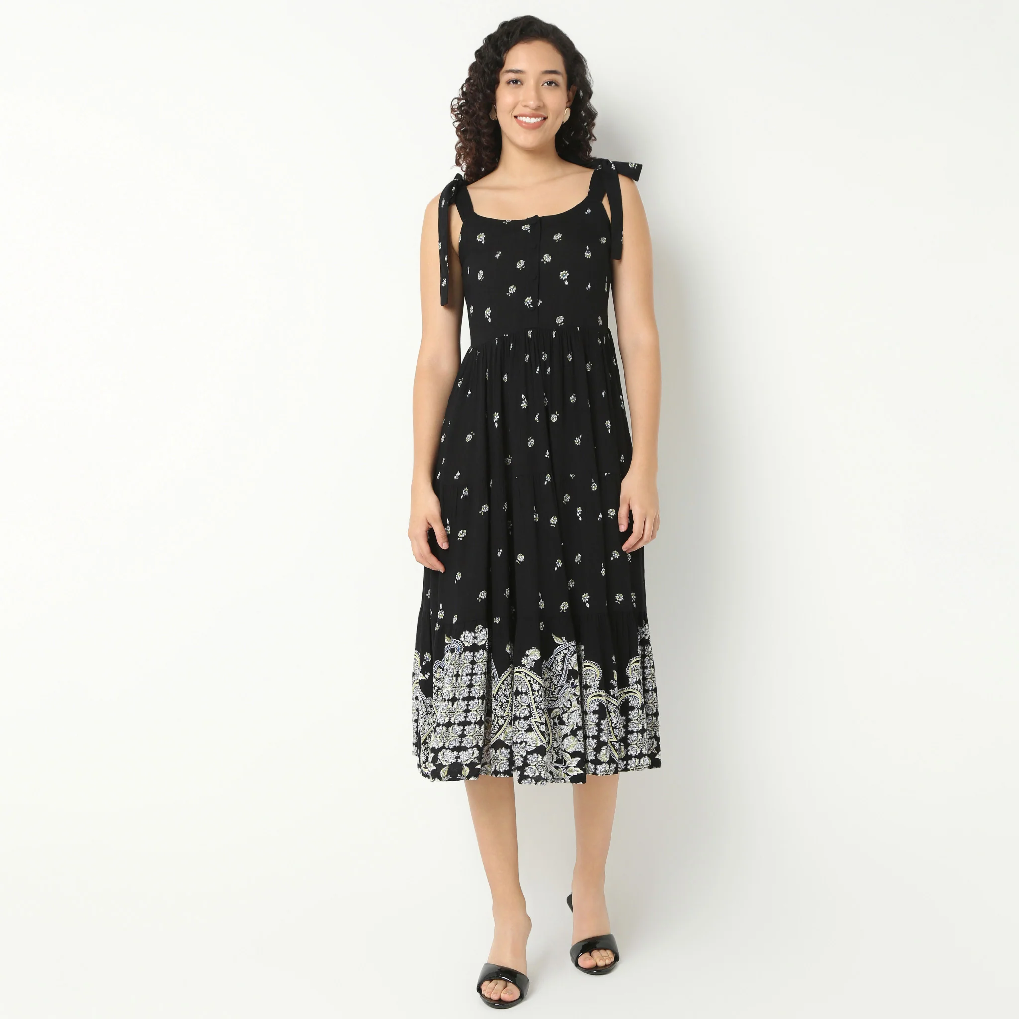 Strappy Tiered Dress - Image 2
