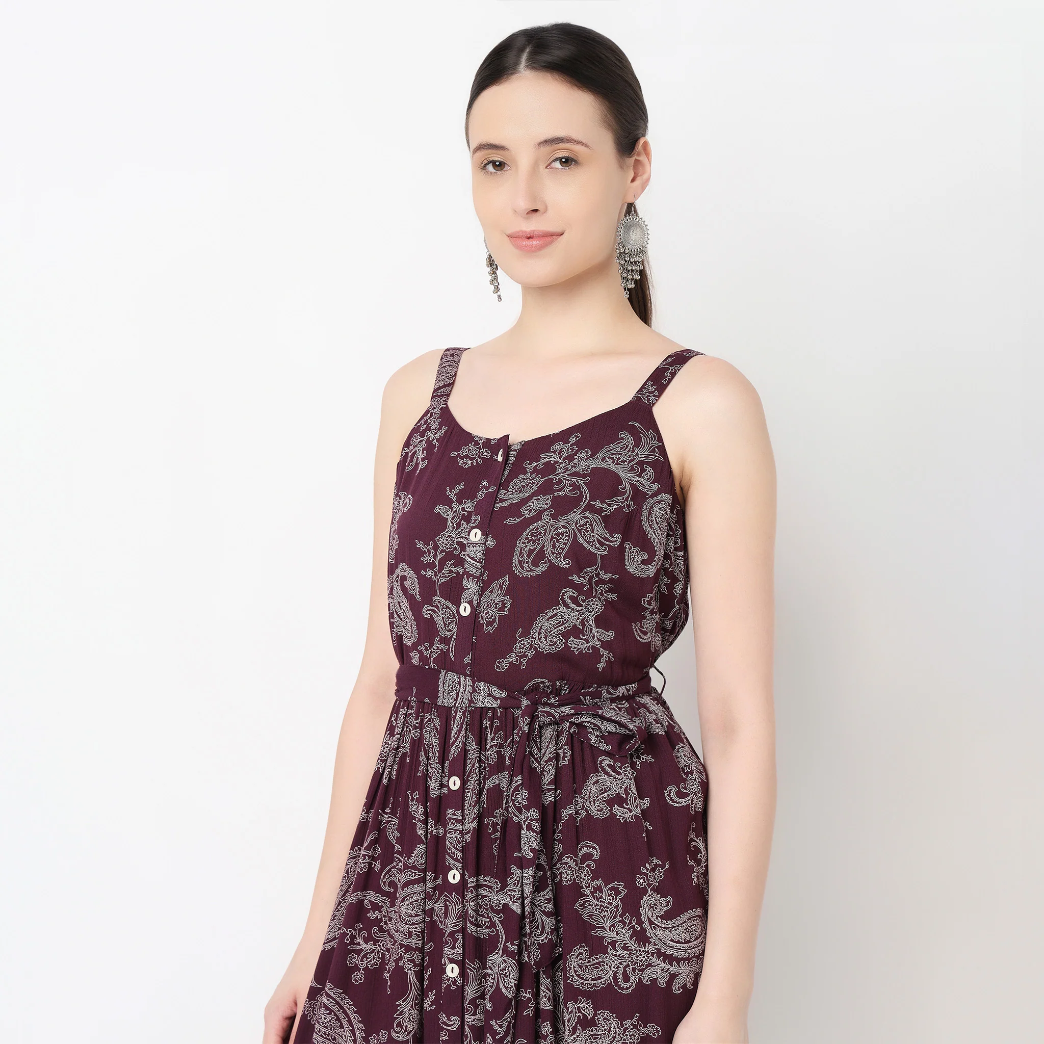 Strappy Tiered Flared Dress - Image 2
