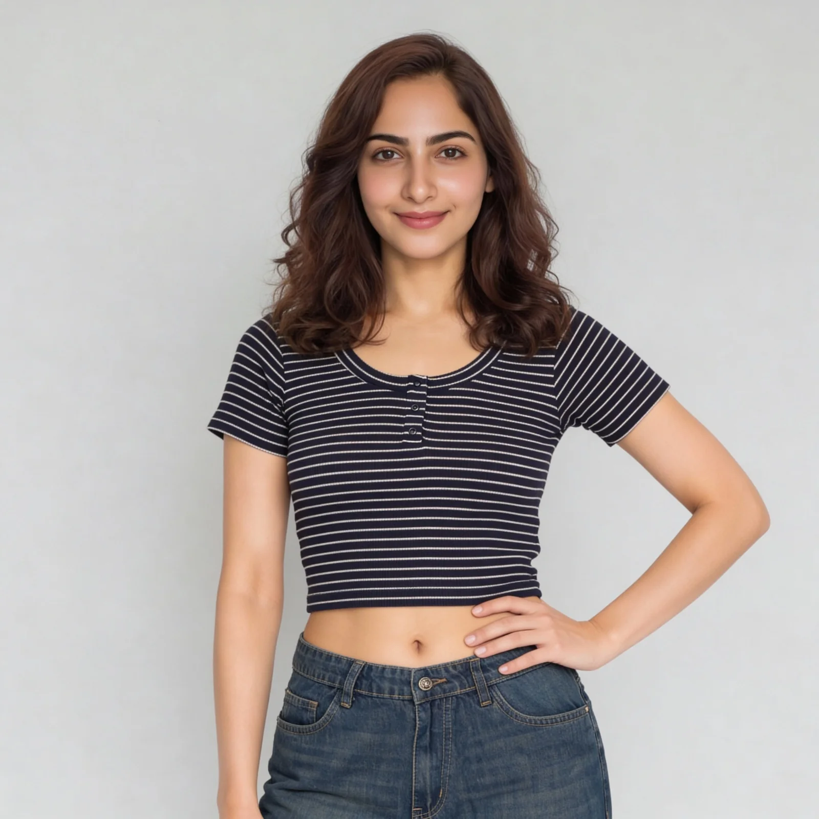 Striped Betty Cropped T-Shirt - Image 2