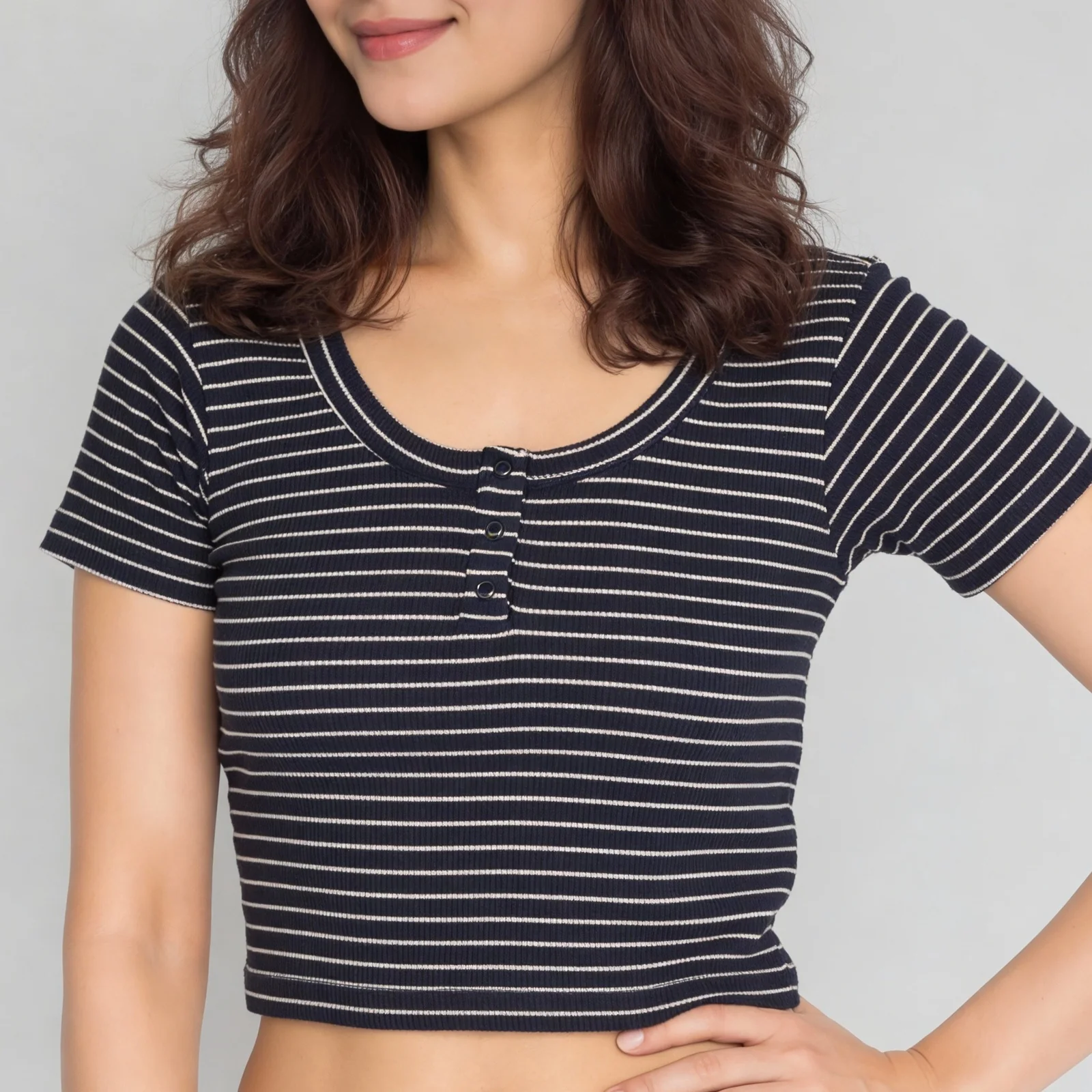 Striped Betty Cropped T-Shirt - Image 4