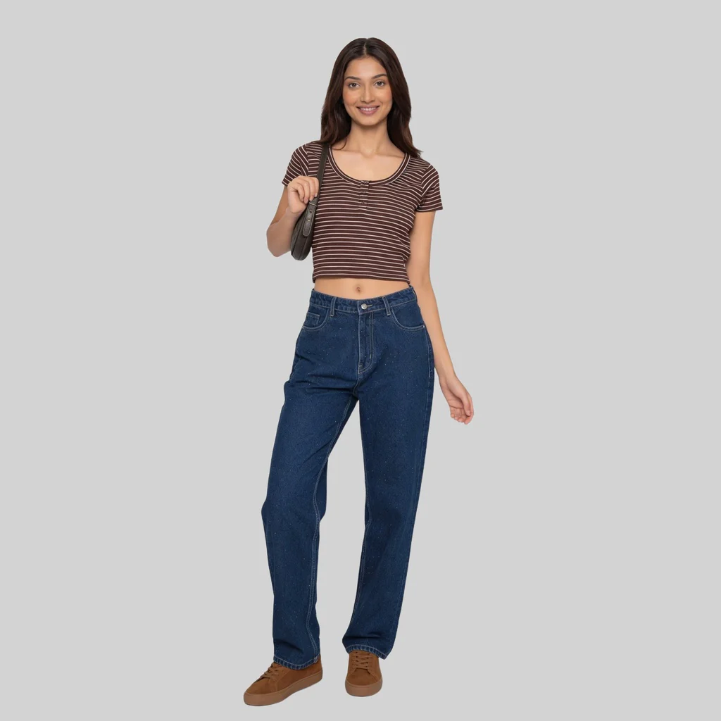 Striped Betty Cropped T-Shirt - Image 6
