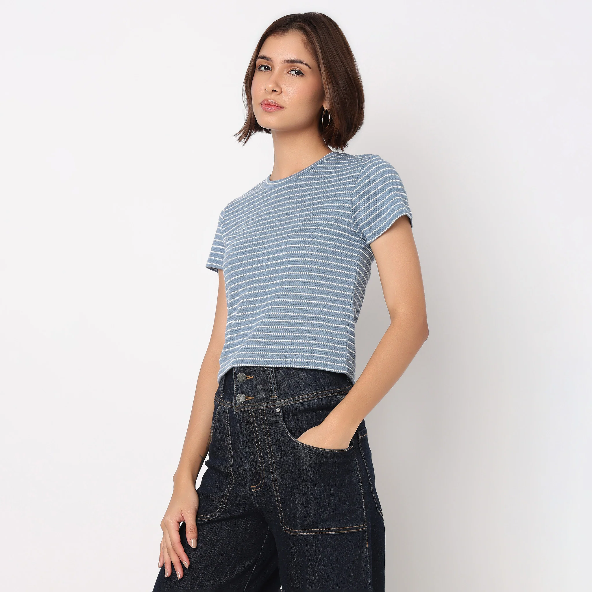 Striped Betty Essential Crop T-Shirt - Image 10