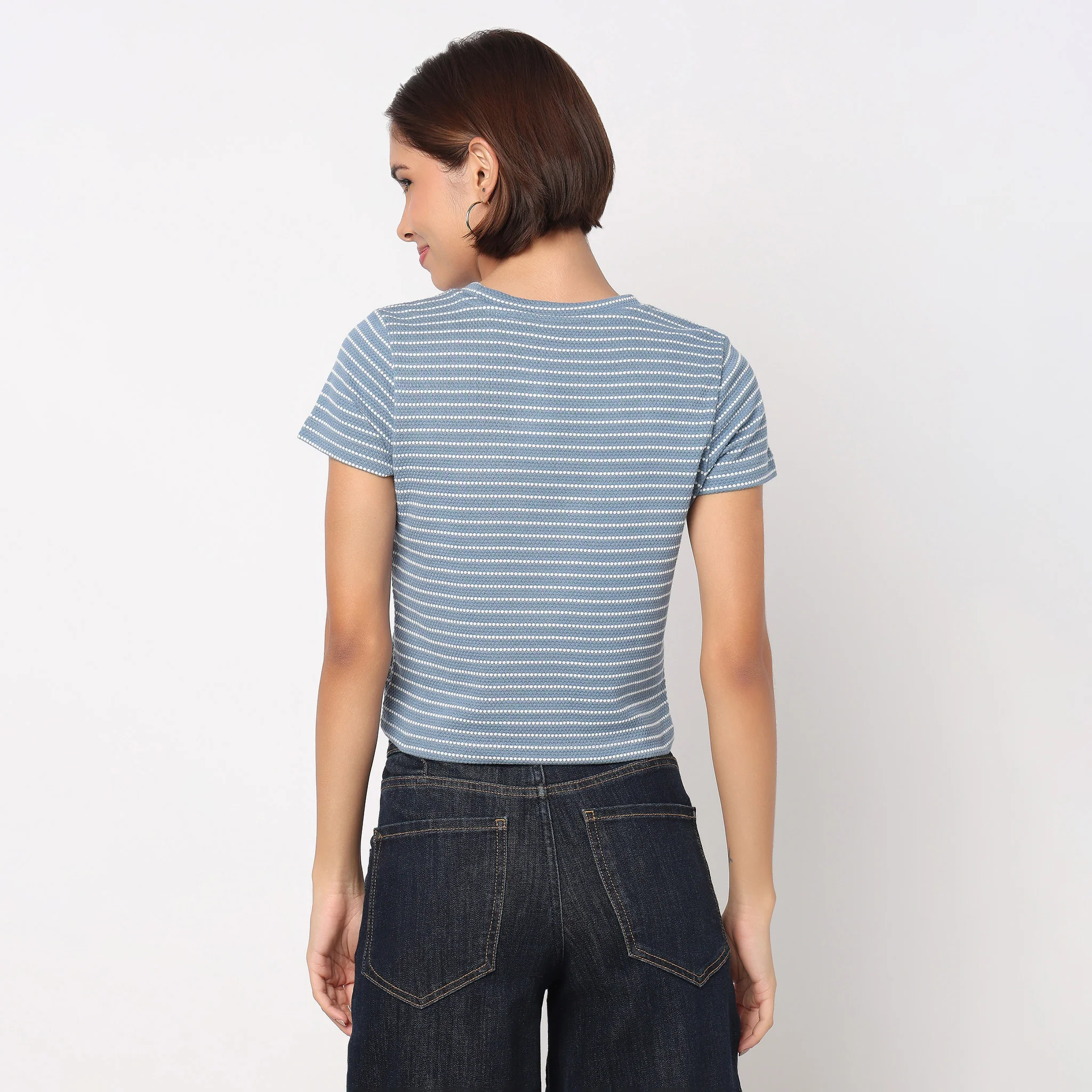 Striped Betty Essential Crop T-Shirt - Image 8