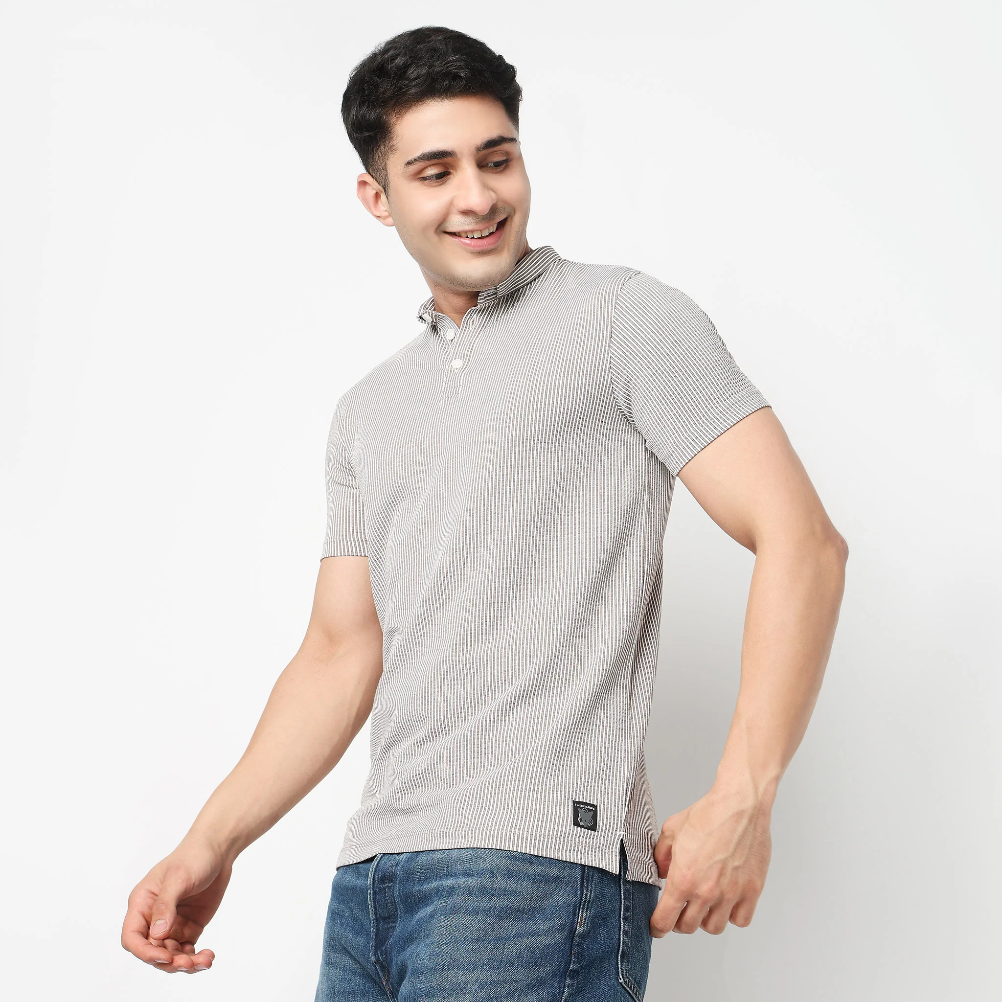 Striped Brunch Polo T-Shirt - Image 10