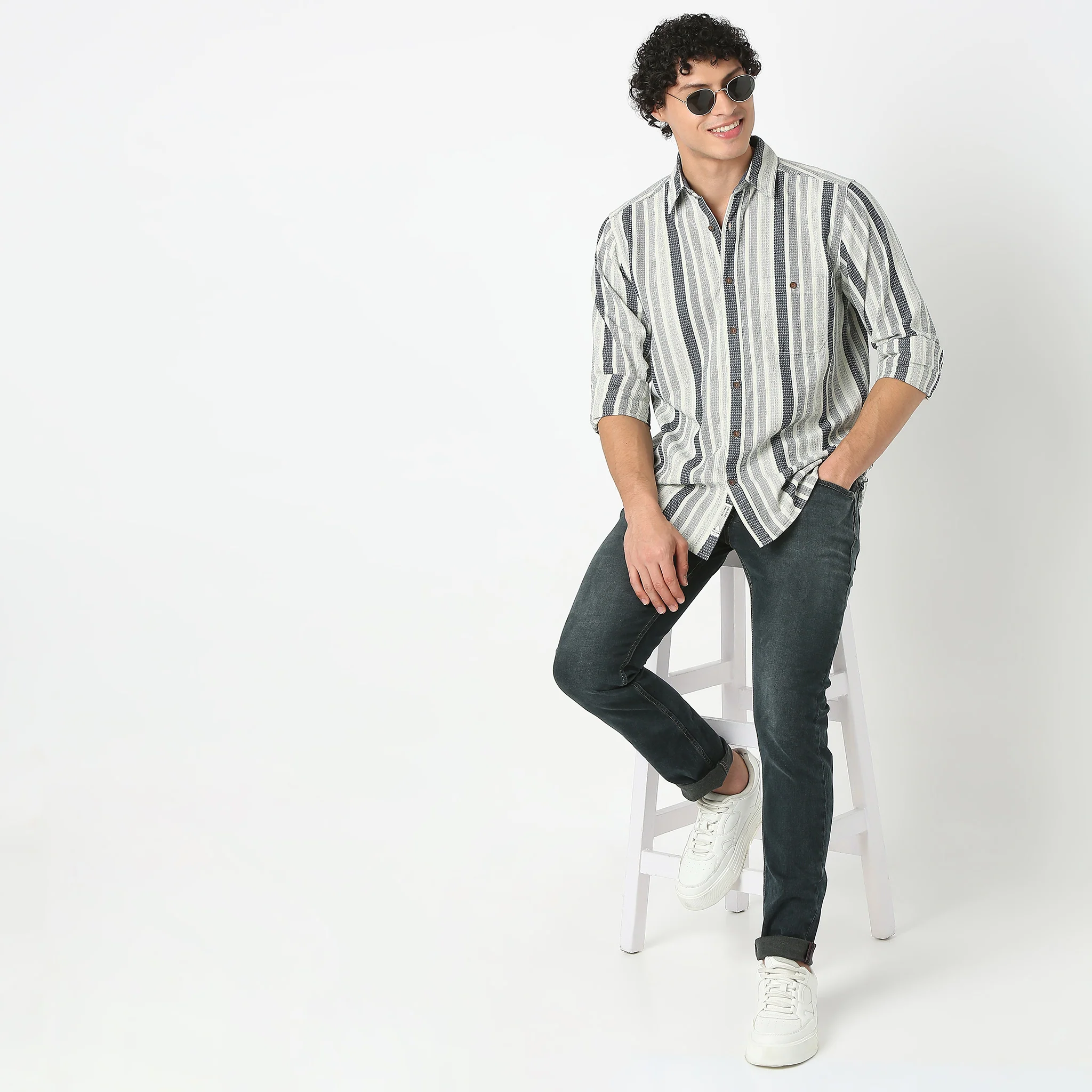Full Sleeve Shirt Collar Striped Cruiser Shirt