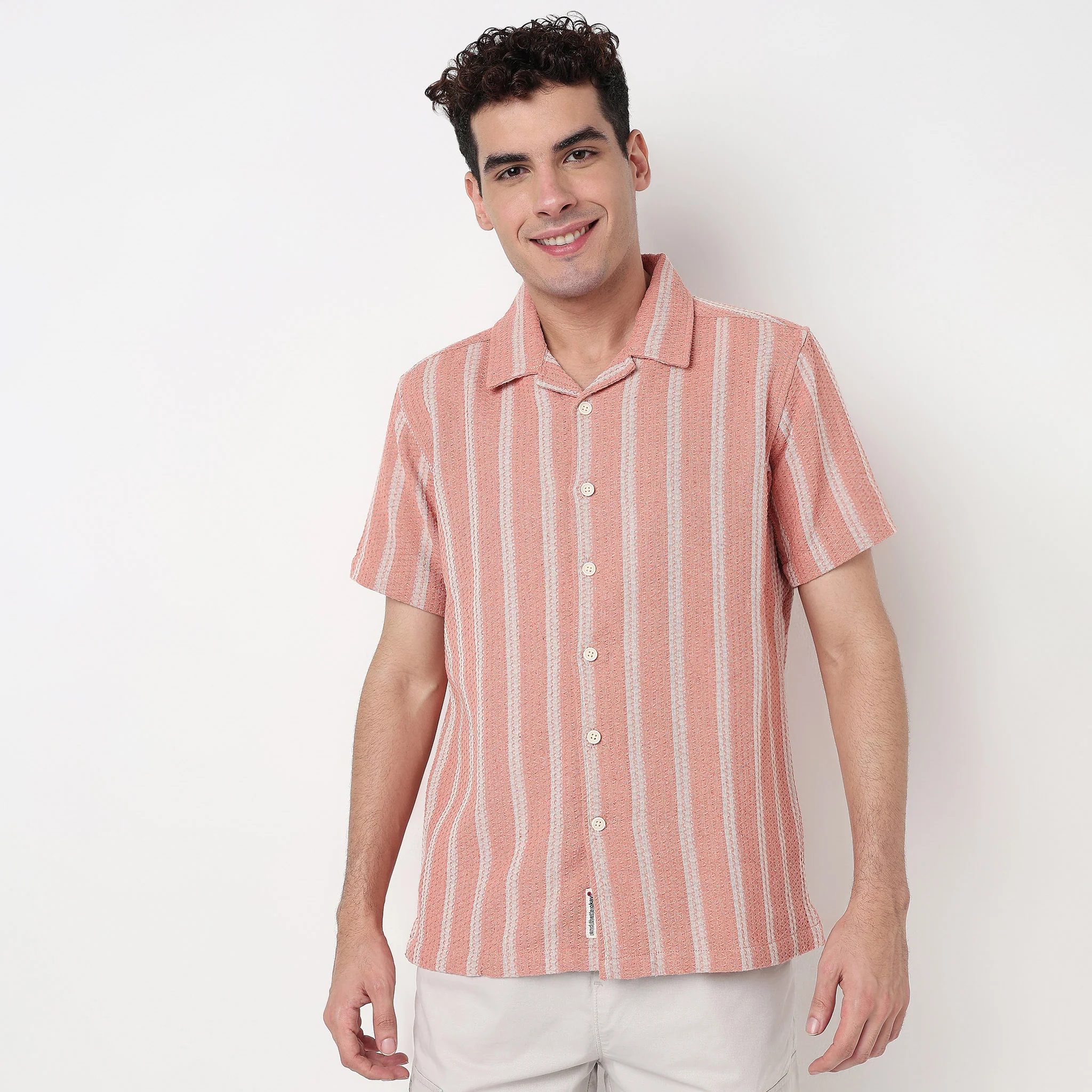 Striped Cotton Cuban Shirt - Image 2