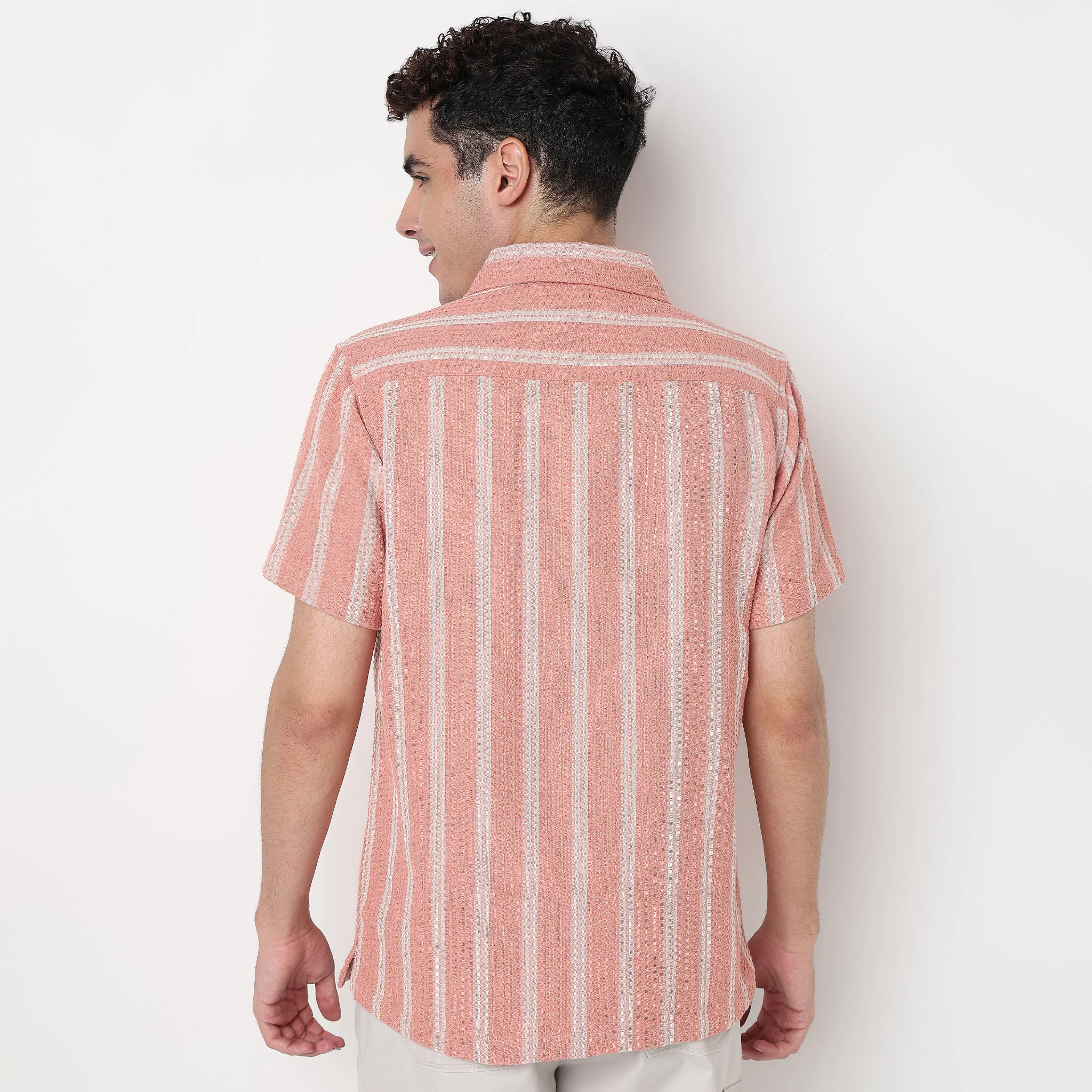 Striped Cotton Cuban Shirt - Image 3