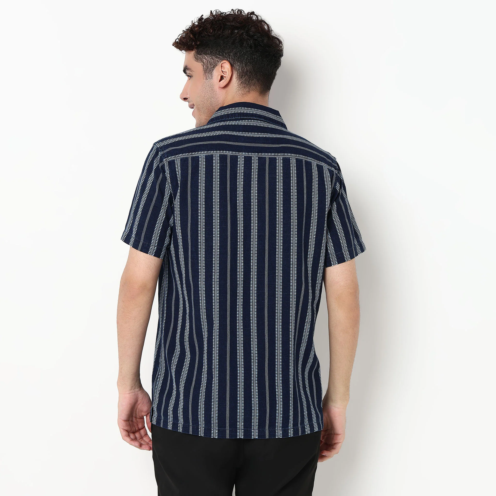 Striped Cotton Cruiser Shirt - Image 3
