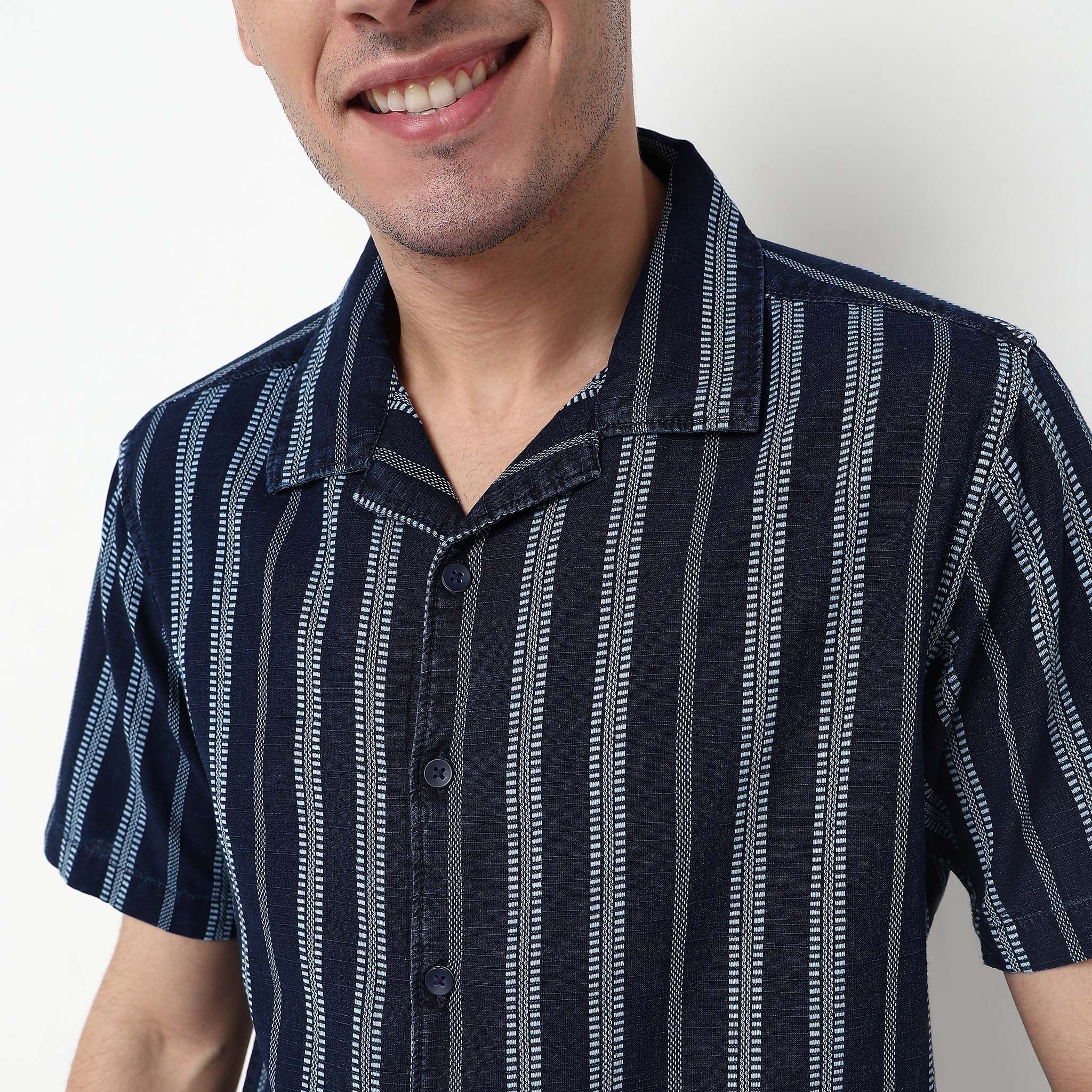 Striped Cotton Cruiser Shirt - Image 4