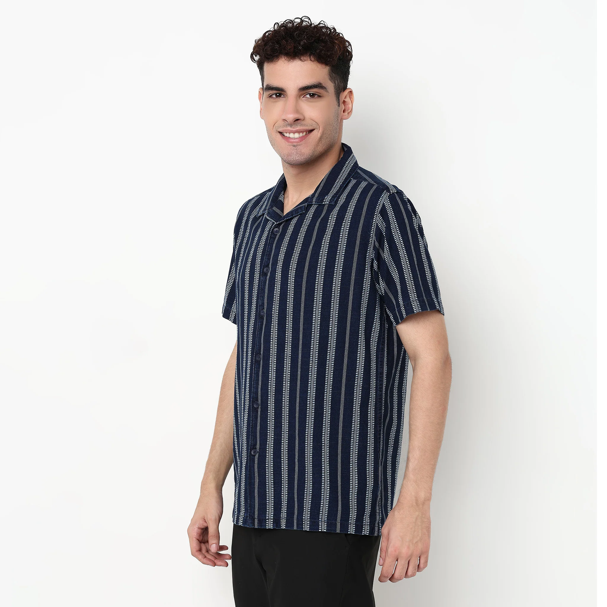 Striped Cotton Cruiser Shirt - Image 5