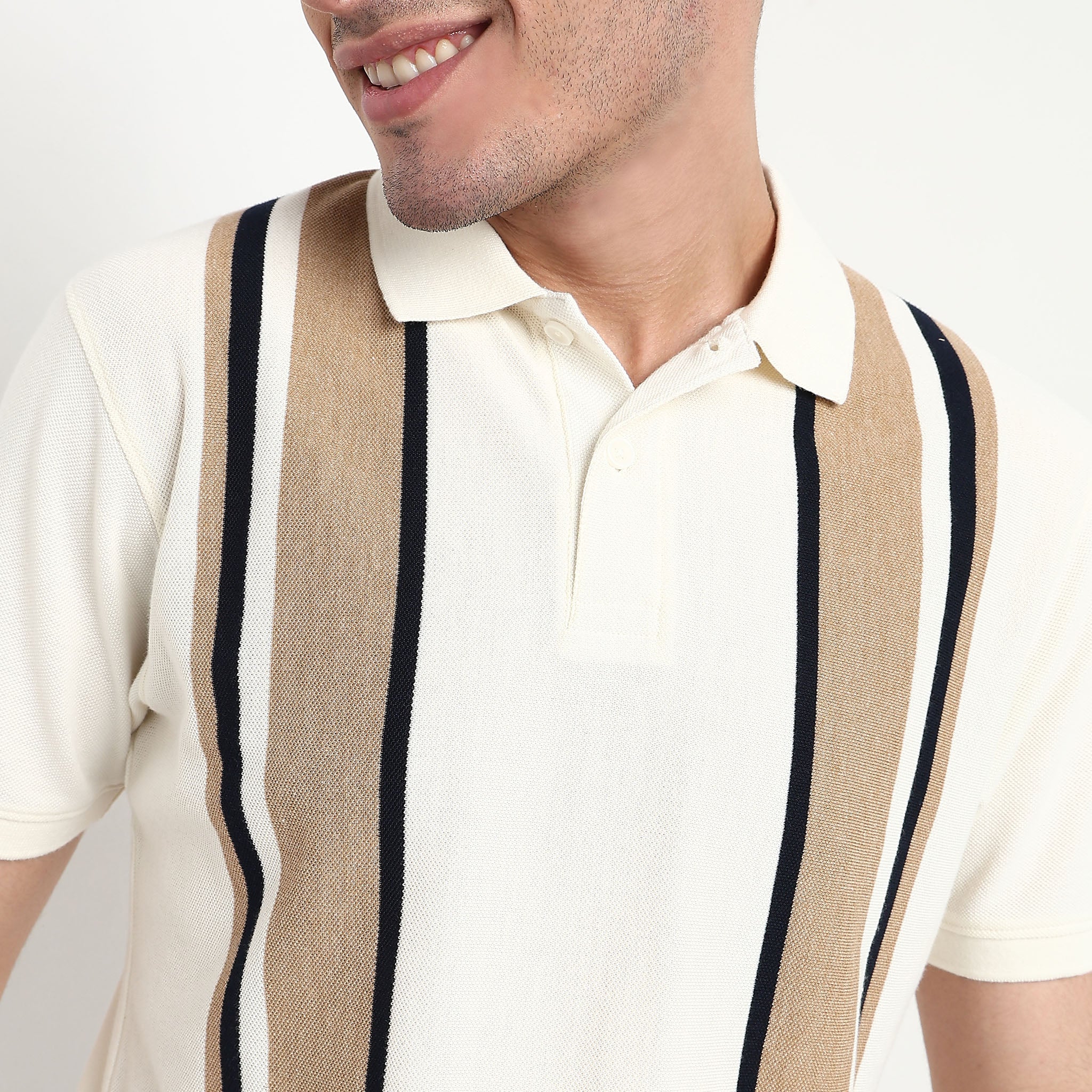 Striped University Polo T-Shirt - Image 4