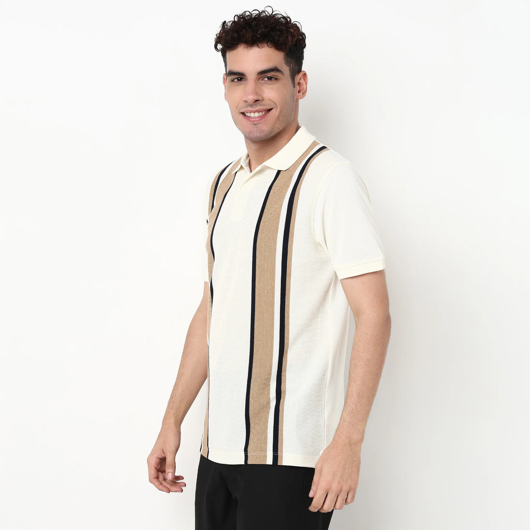 Striped University Polo T-Shirt - Image 5