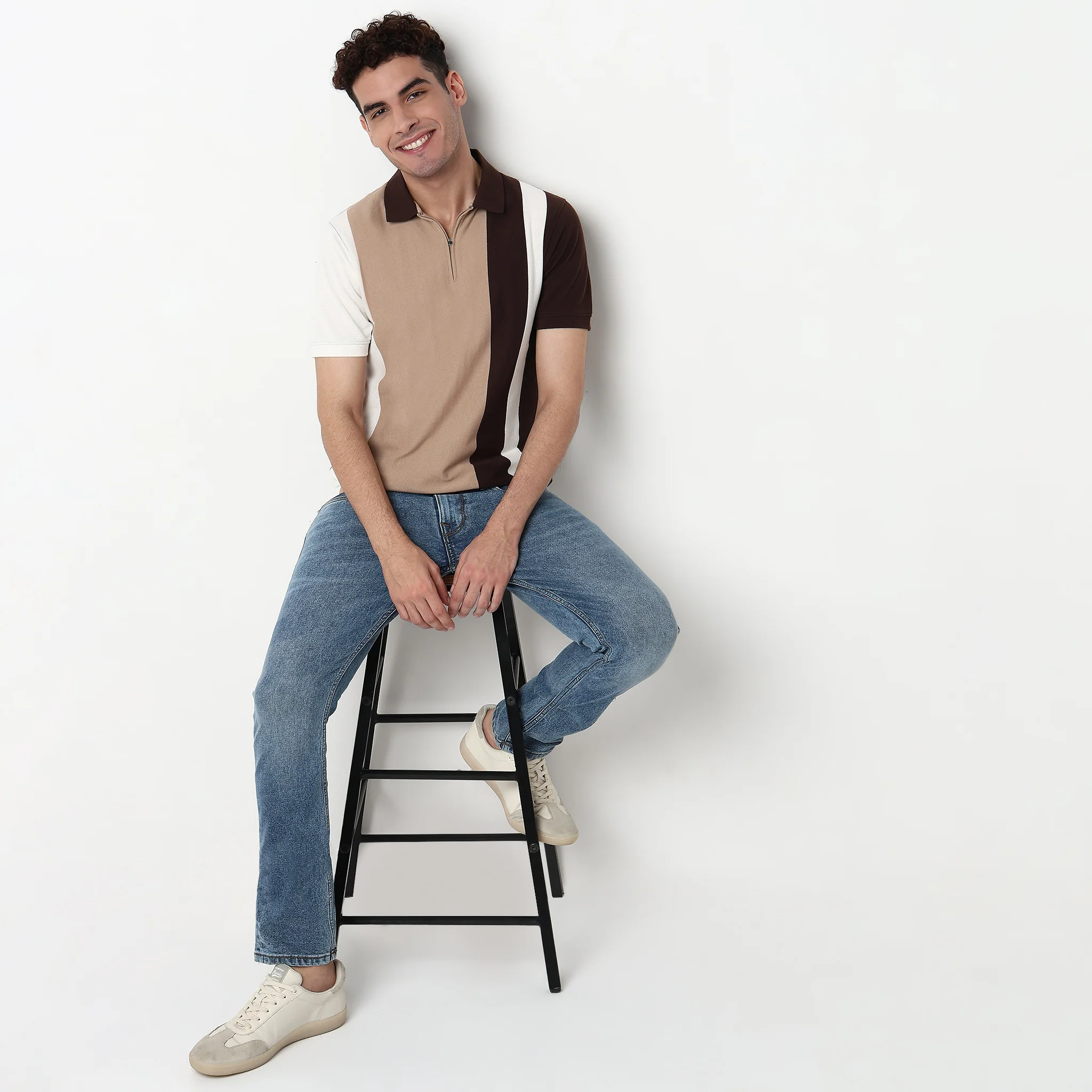 Striped University Polo T-Shirt