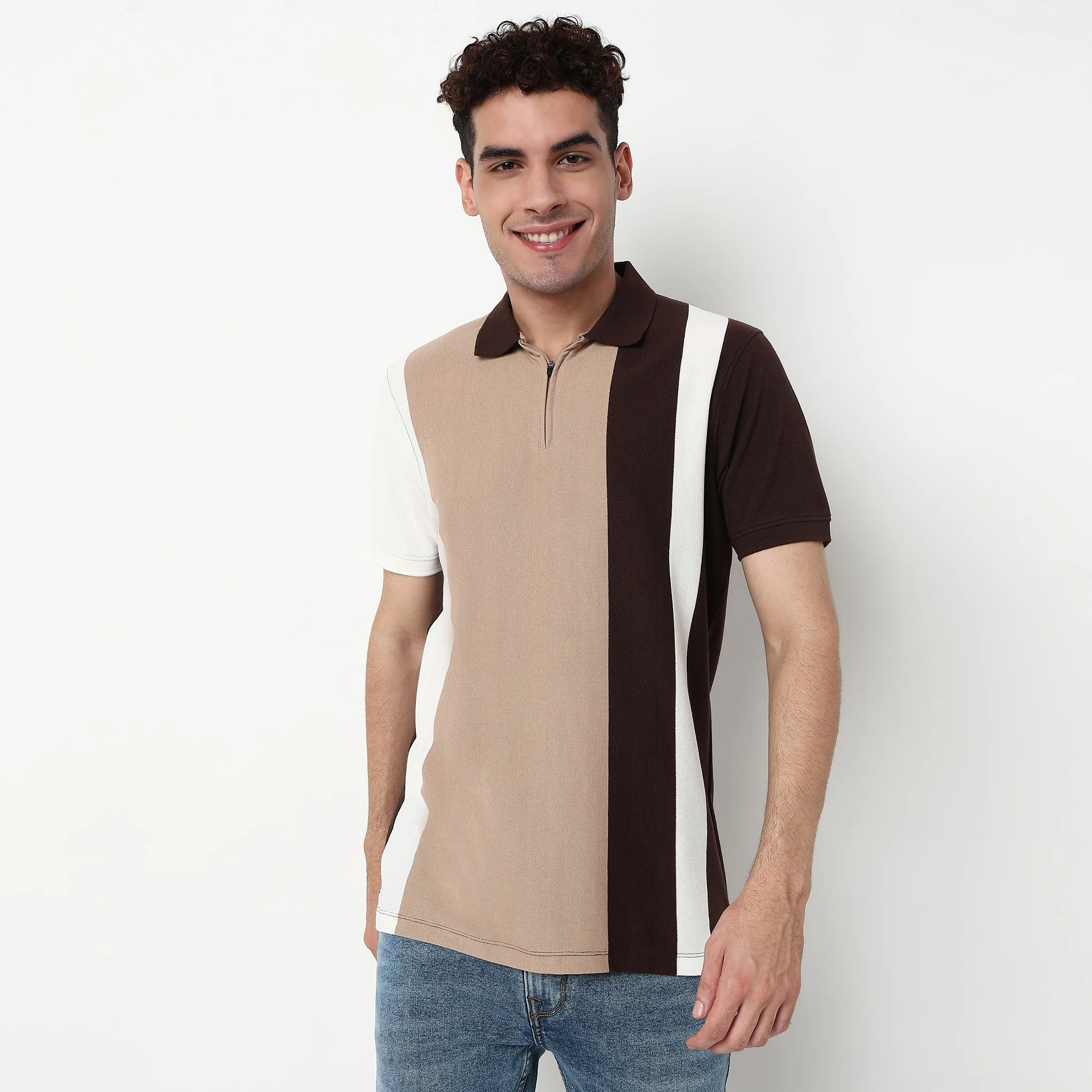 Striped University Polo T-Shirt - Image 2